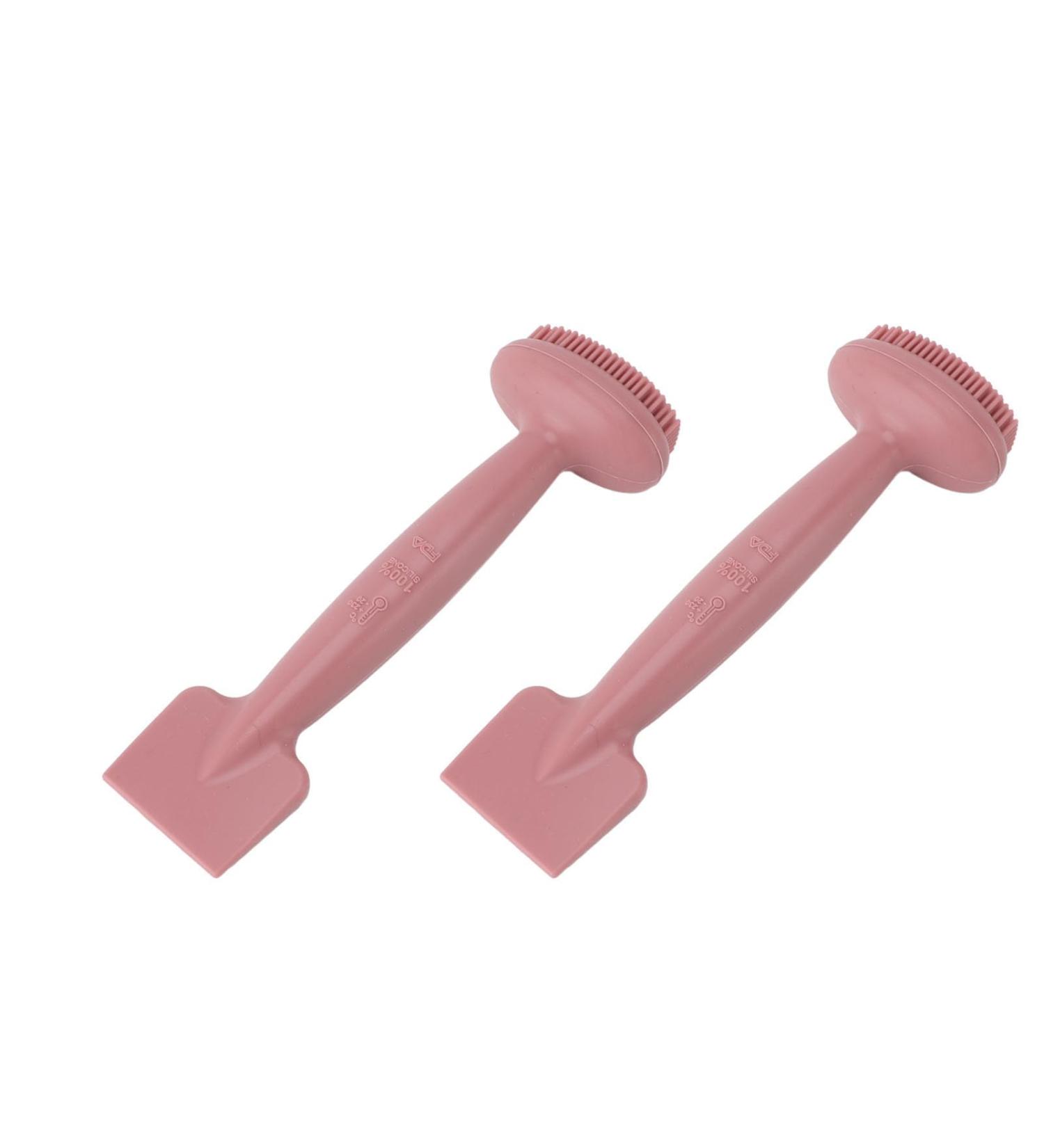 2Pcs Face Mask Brush 2Pcs Face Mask Brush Silicone Facial Cleansing Brush Scraper Tool Cleaning for Beauty Salon Apply Mud Mask (Pink) - Buy Online on GoSupps.com