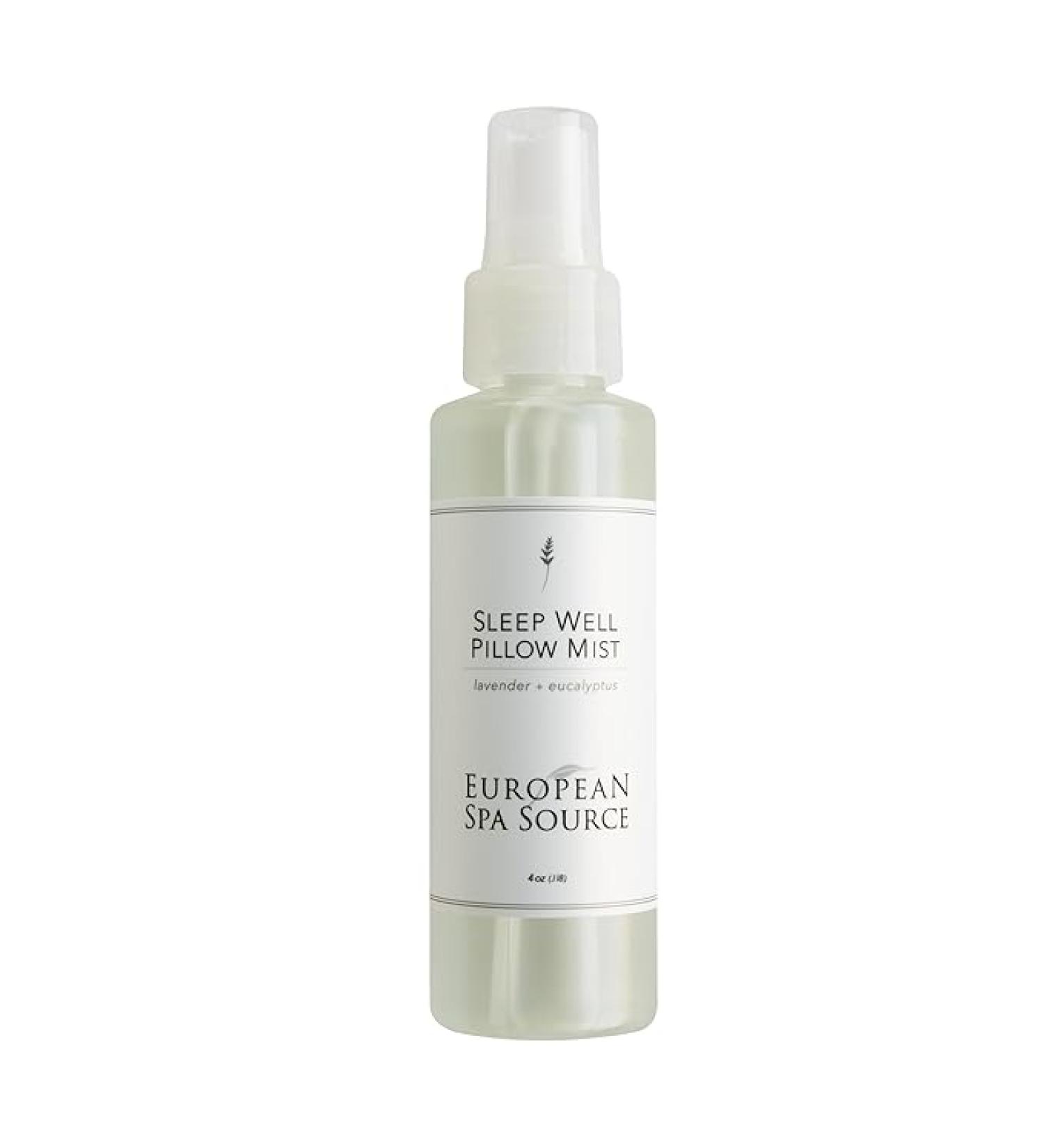 European Spa Source Sleep Well Pillow Mist - Eucalyptus & Lavender Aromatherapy Spray | 4 fl oz | Home Spa Experience for Relaxation, Tension Relief, and Sleep Support - Buy Online on GoSupps.com
