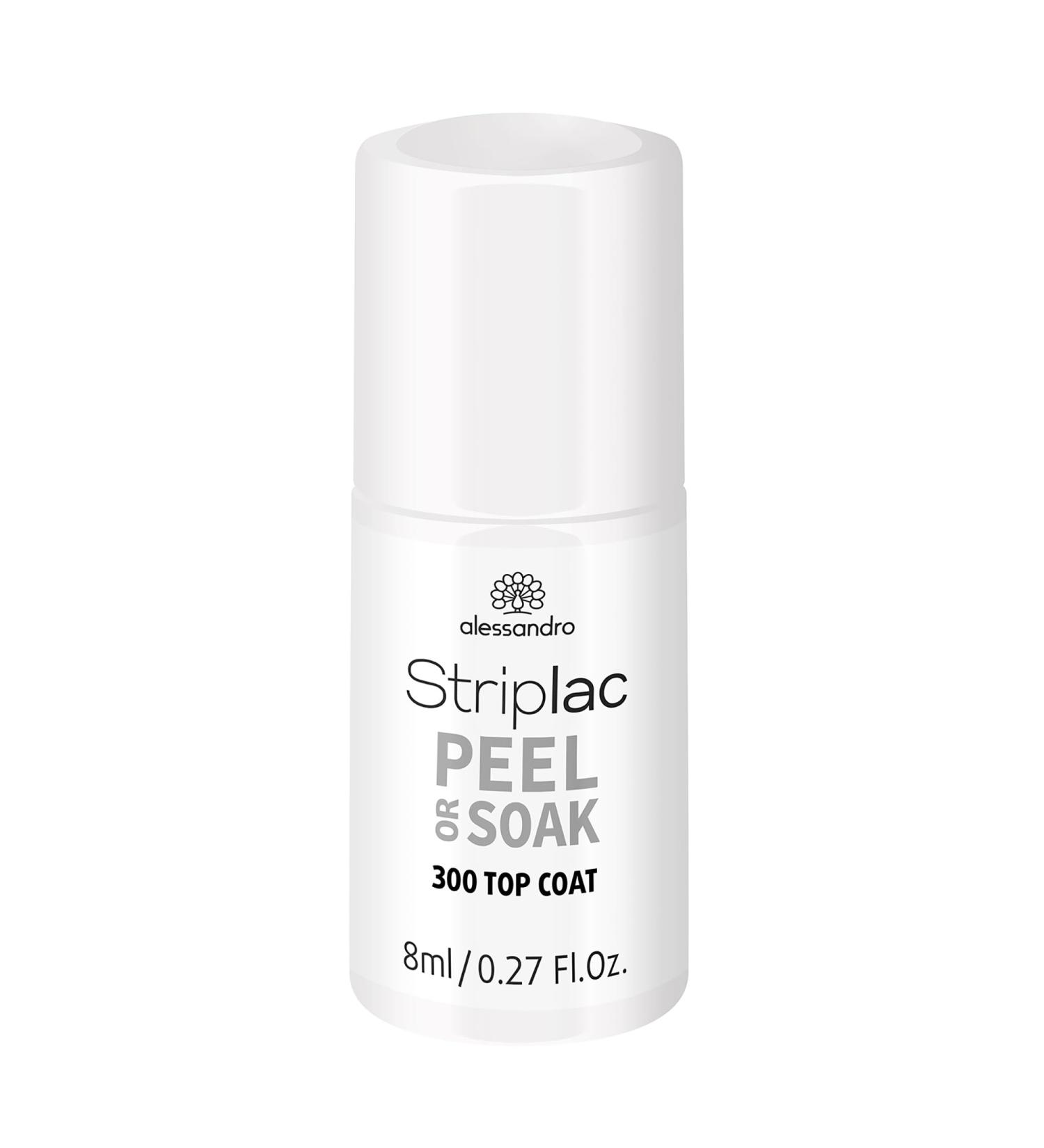 Alessandro Striplac Peel or Soak Vegan Top Coat - LED Gel Nail Polish for Perfect Shiny Nails in 15 Minutes - 8ml White (1 Pack) - International Shipping Available - Buy Online on GoSupps.com