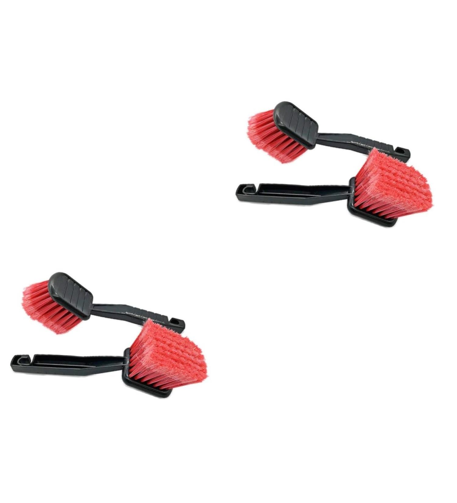 Buy Gleavi 4-Piece Car Cleaning Brush Set - Dashboard Wheel & Interior Detailing Accessories | Black & Red - Ideal for Car Wash & Hairbrush Cleaning - Buy Online on GoSupps.com
