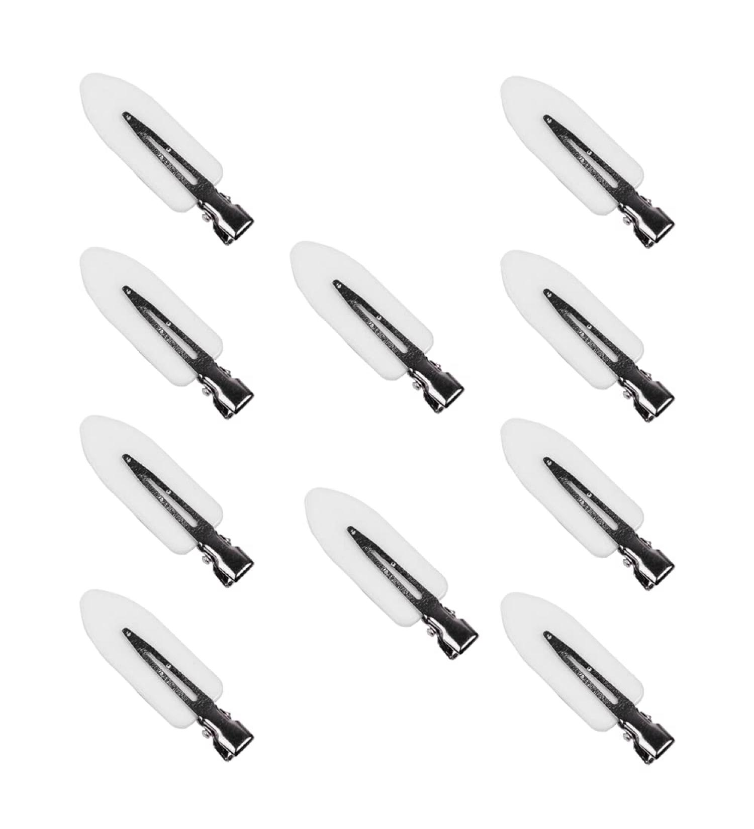 No Bend Hair Clips 10 Pcs - No Crease Makeup Hair Clip for Fashionable Hairstyles - White - Buy Online on GoSupps.com