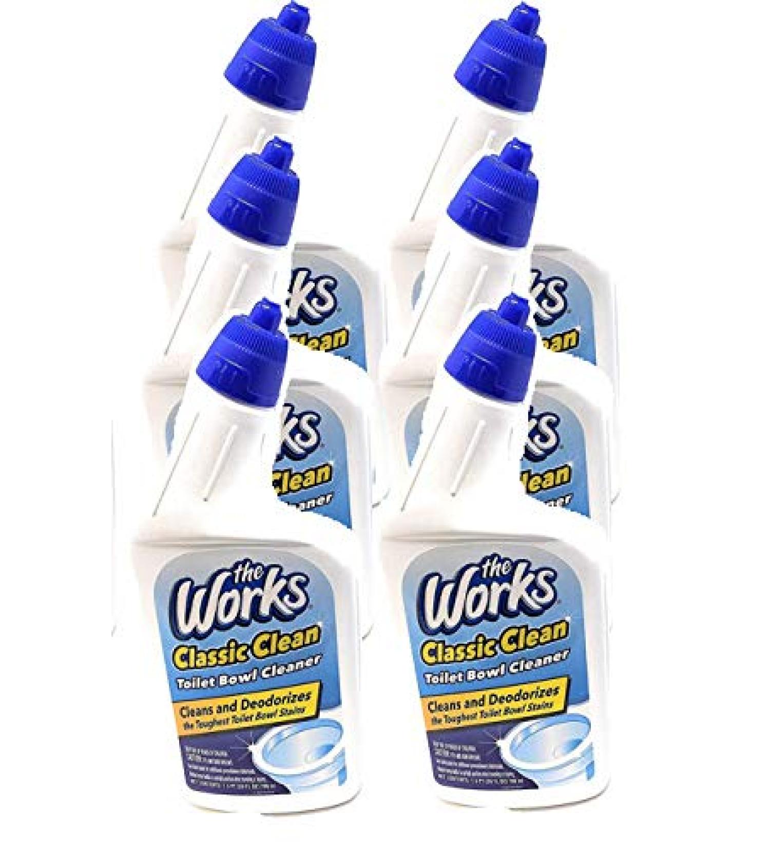 6-PACK -The Works Classic Clean Toilet Bowl Cleaner 24 Fl Oz Each