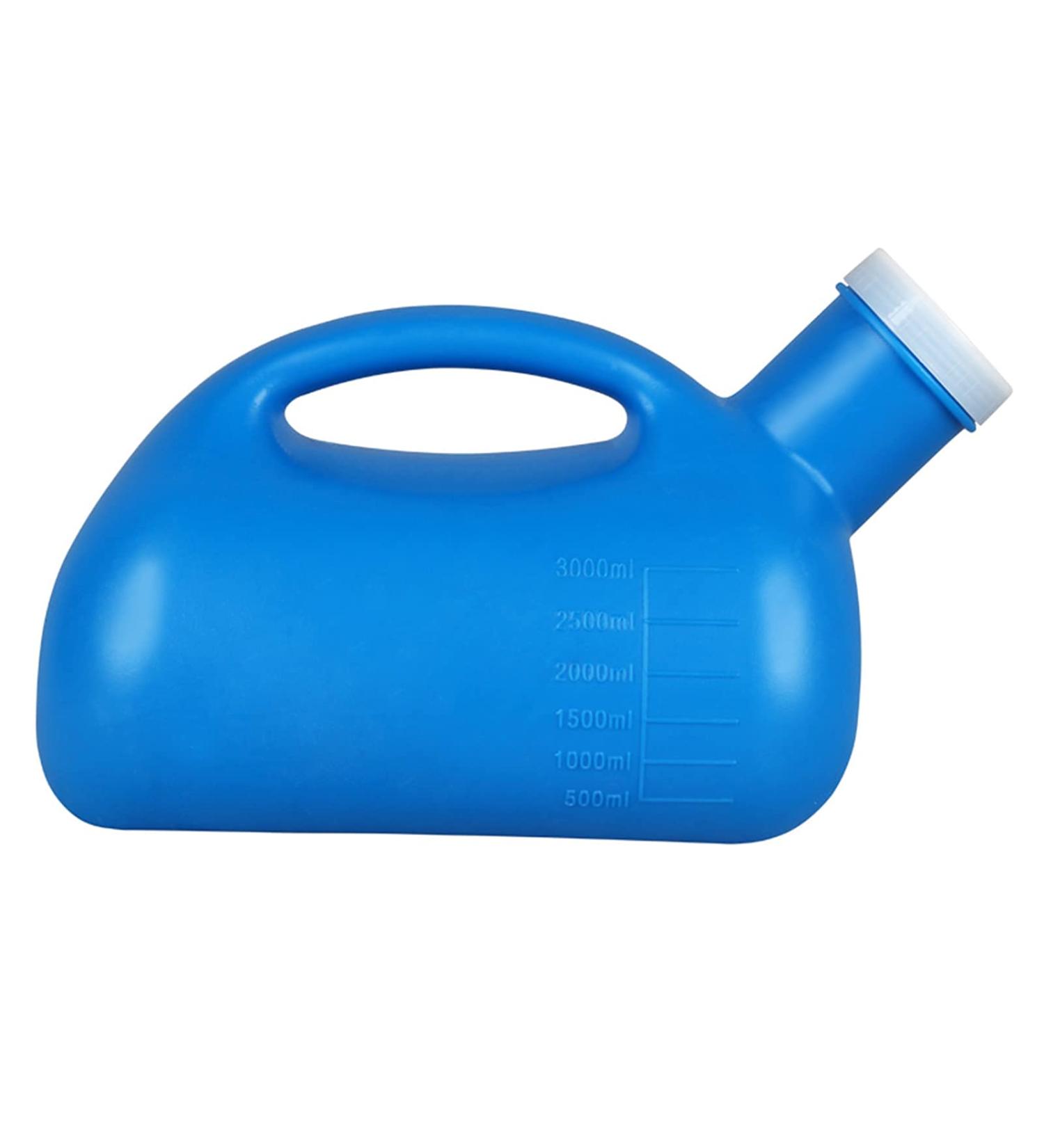 Urinals for Men -3000ML-plastic Blue with Lid Material Spill Proof Portable Sealing is Good Reusable Easy Cleaning for Men Incontinence Elderly Child Happy - Buy Online on GoSupps.com