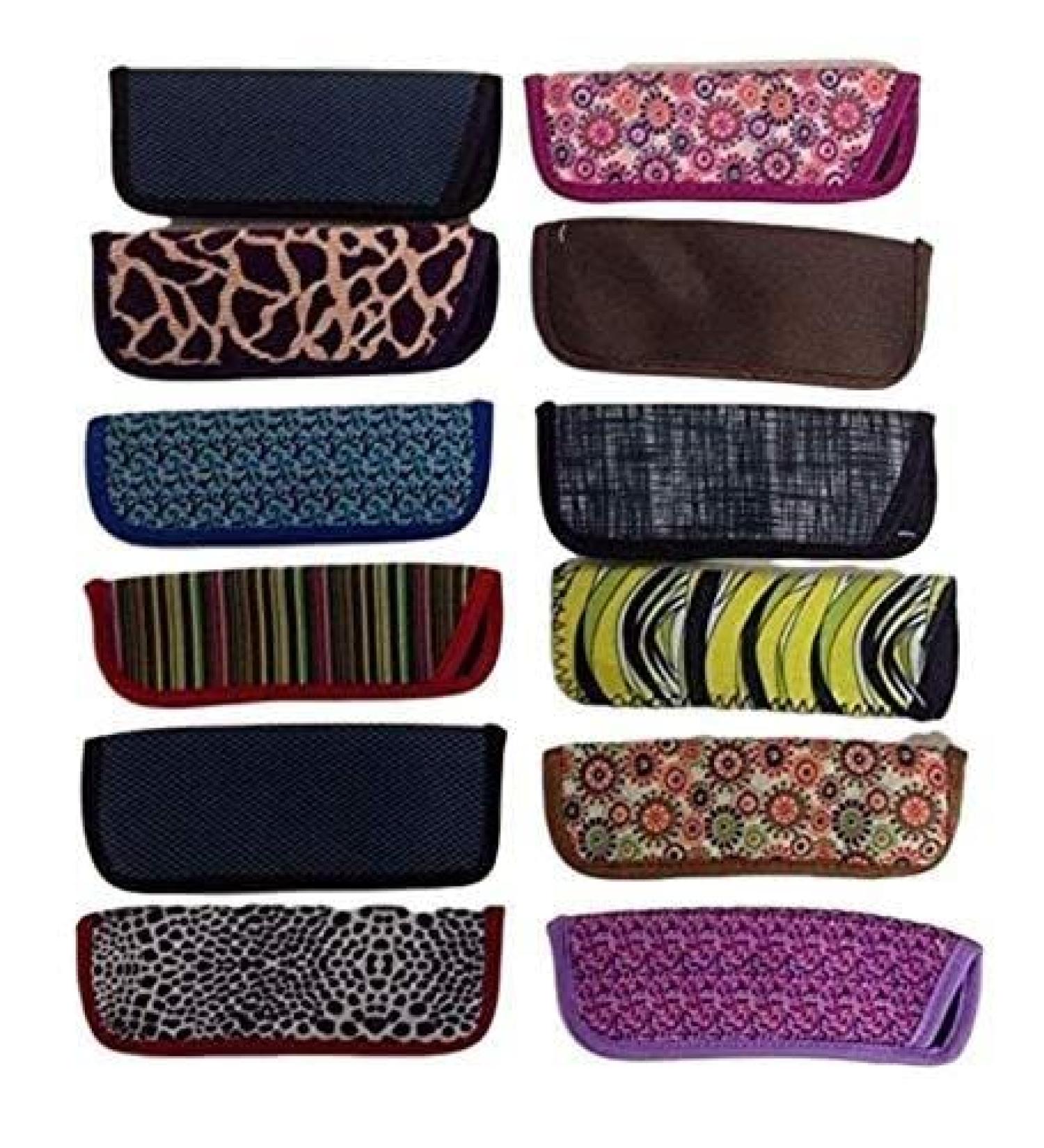 Wholesale Lot- 10 Foster Grant Reading glasses Slim Soft Sleeve Cases NEW Assorted