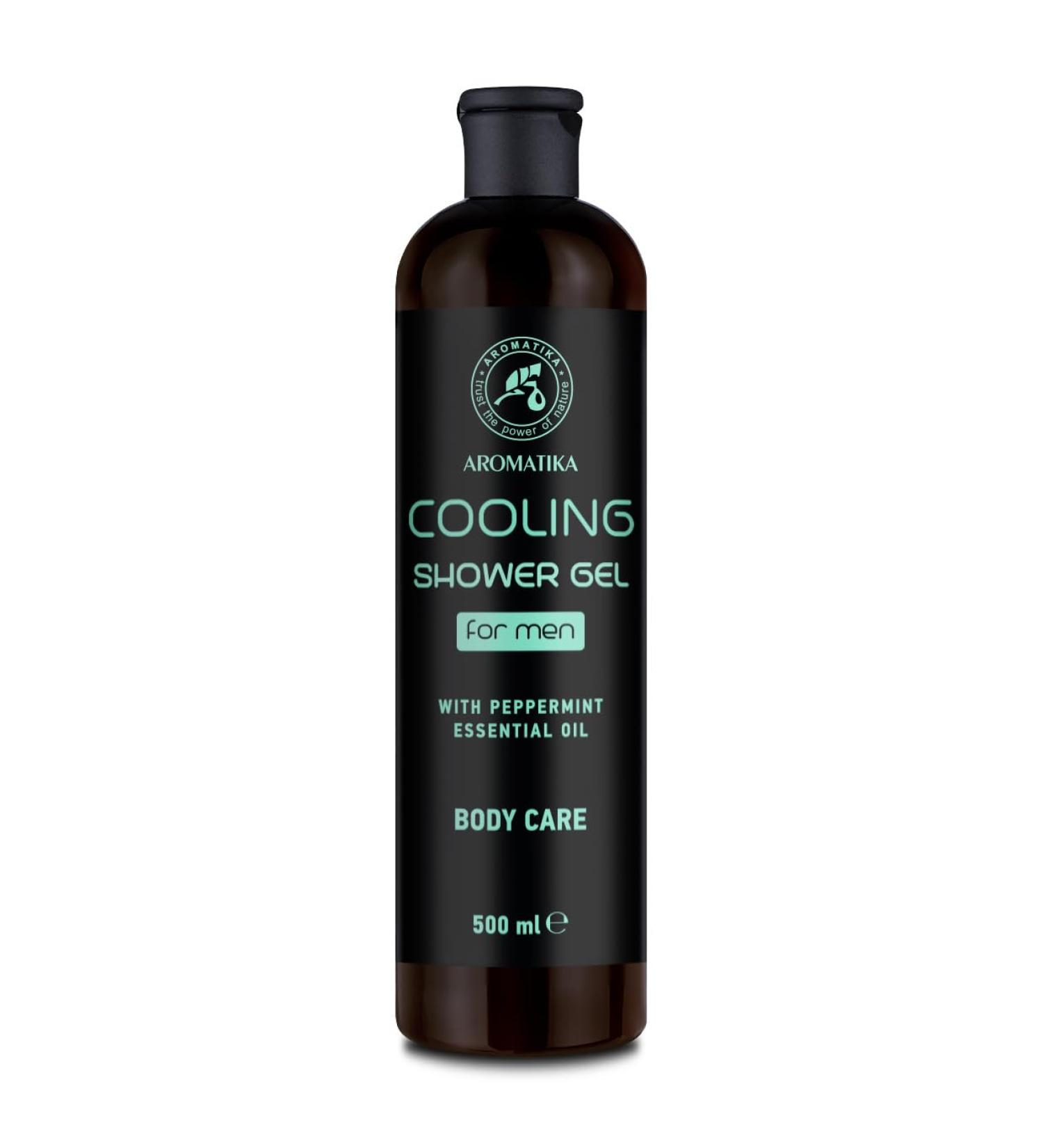Shower Gel Cooling 500ml - Shower Gel for Men with Peppermint Essential Oil - Body Care - Cleansing and Care - Fresh Fragrance - Masculine Aroma - Body Wash for Him - Shower Gel - Buy Online on GoSupps.com