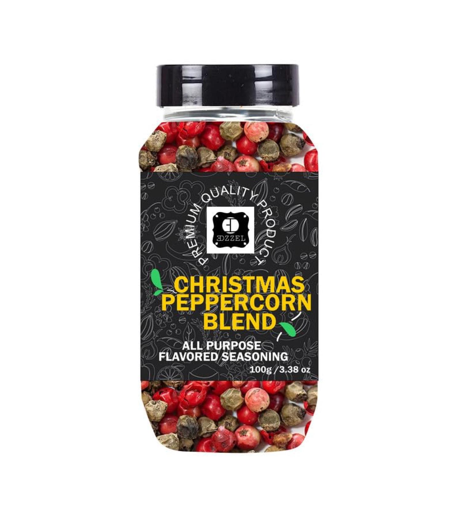 EDZZEL EDZZEL Premium Quality Natural Indian Christmas Peppercorn Mix - 100g Tin (Pack of 2)
