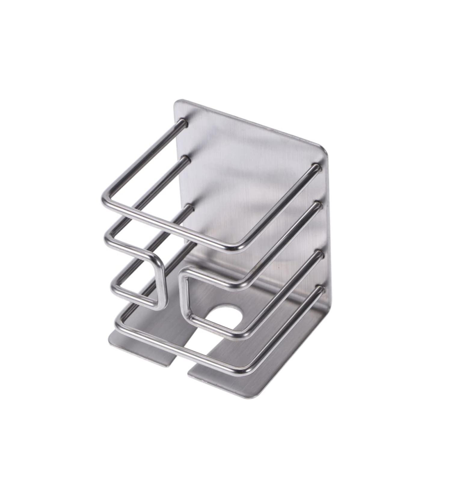 Stobaza Self-Adhesive Wall Razor Holder - Stainless Steel Electric Shaver Holder for Bathroom - 6x7cm Silver - Buy Online on GoSupps.com