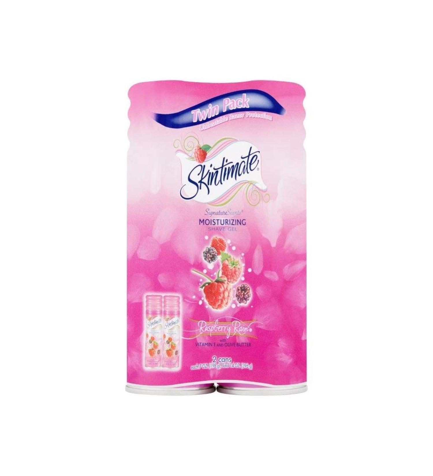 Skintimate Shave Gel Moisturizing Raspberry 7 Ounce (207ml) (2 Pack)