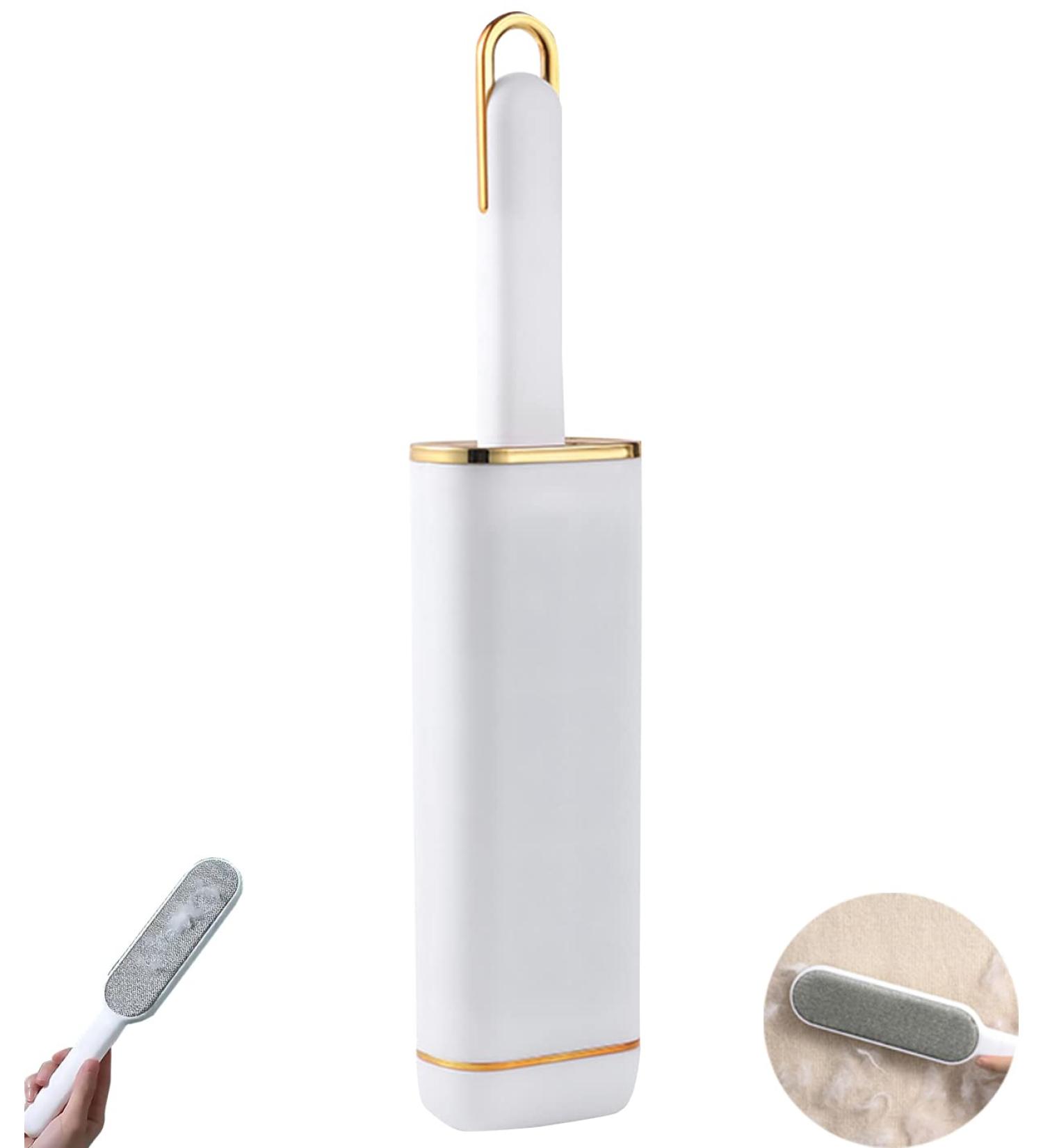 Cat Hair Remover & Pet Lint Brushes - Self-Cleaning Double-Sided Loose Hair Catcher for Dogs & Cats | Effective Hair Cleaner for Clothes Sofa & Carpet (White - Buy Online on GoSupps.com