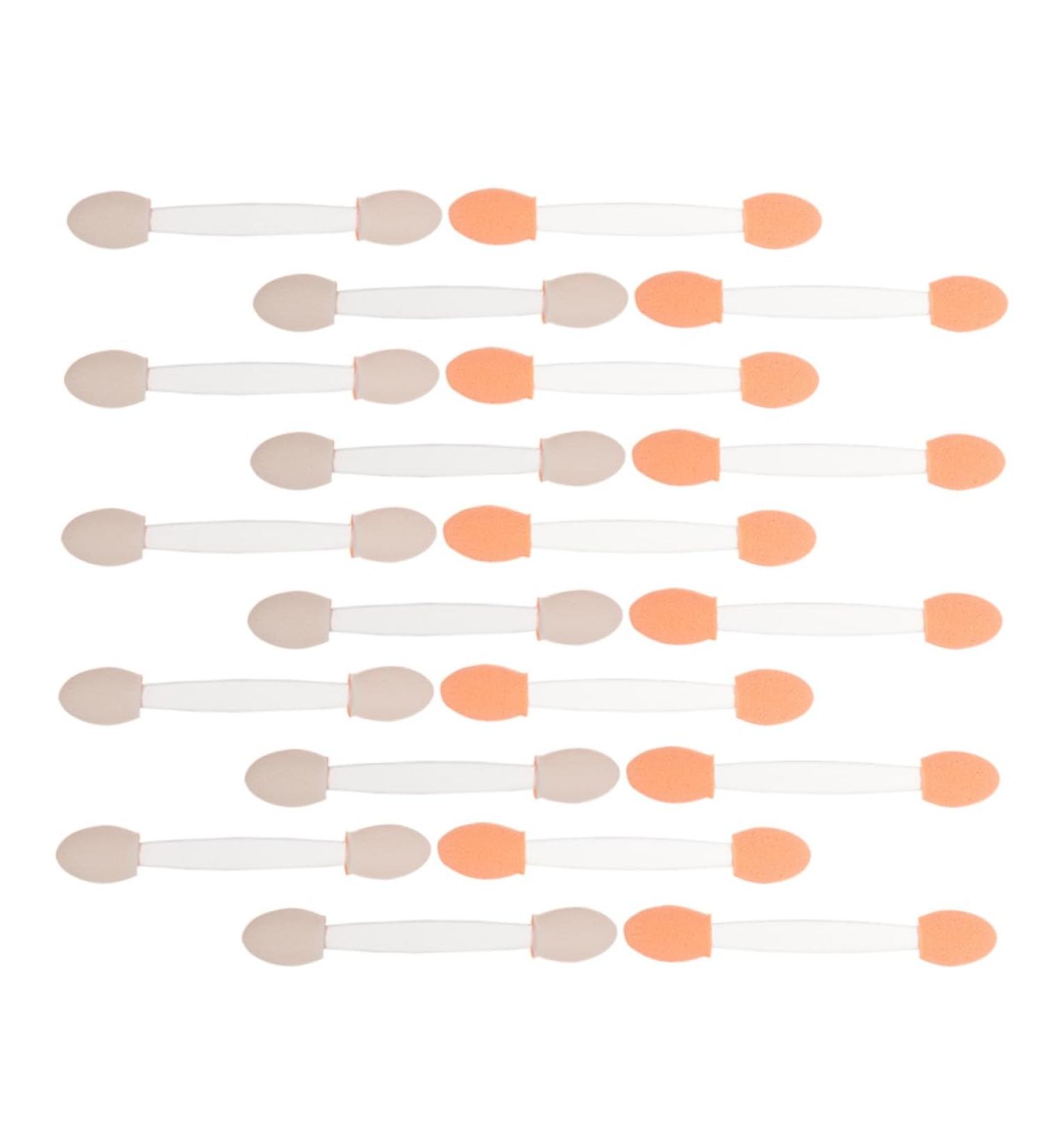 BIUDECO 50pcs Two-color Eyeshadow Brush Double Ended Makeup Brush Eyeliner Brush White Plastic Handle - Buy Online on GoSupps.com