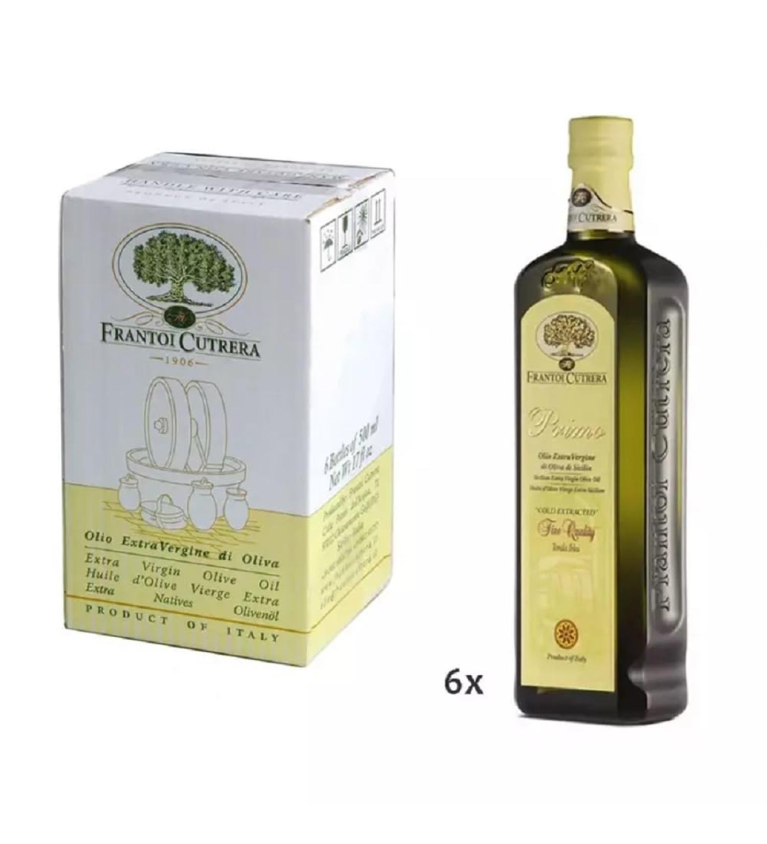 Cutrera Oil Mills Primo Fine Quality Cutrera Extra Virgin Olive Oil 500 ml x 6