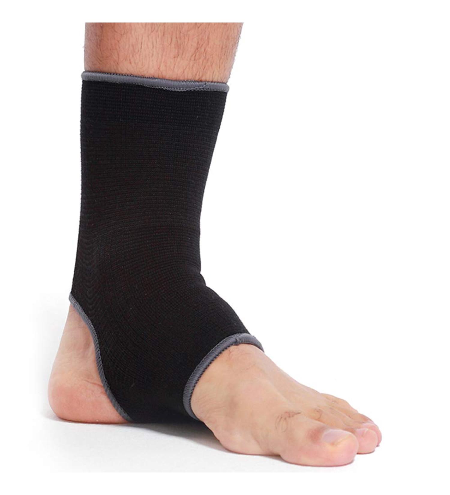NEOTech Care Ankle Support Sleeve - Open Heel, Medium Compression, Breathable Fabric - Black, Size M - For Men, Women, Kids - 1 Unit - Buy Online on GoSupps.com