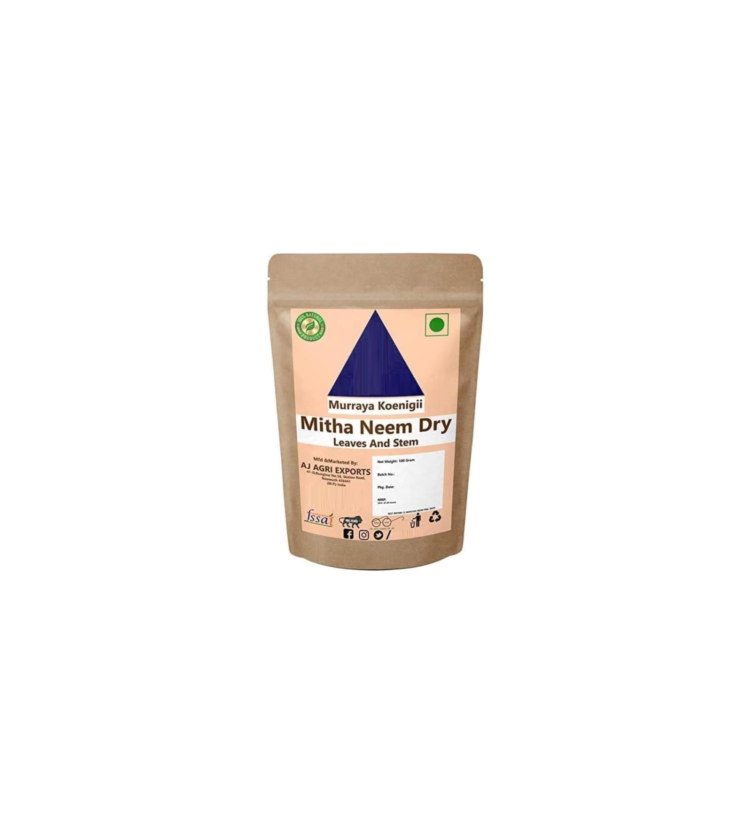 HK Mitha Neem Dry Kadi Patta Dry Kari Patta Dry Kadipatta Dry Karipatta Dry Murraya Koenigii 100 g