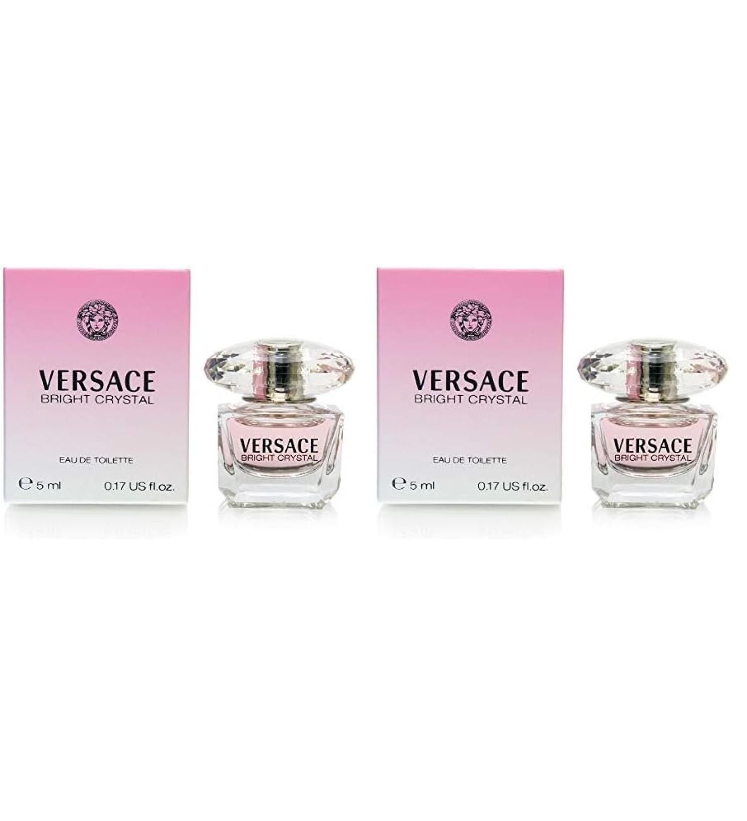 Versace. Bright Crystal Eau de Toilette Mini for Women 0.17 Ounce (Pack of 2) Floral 0.17 Fl Oz (Pack of 2) - Buy Online on GoSupps.com