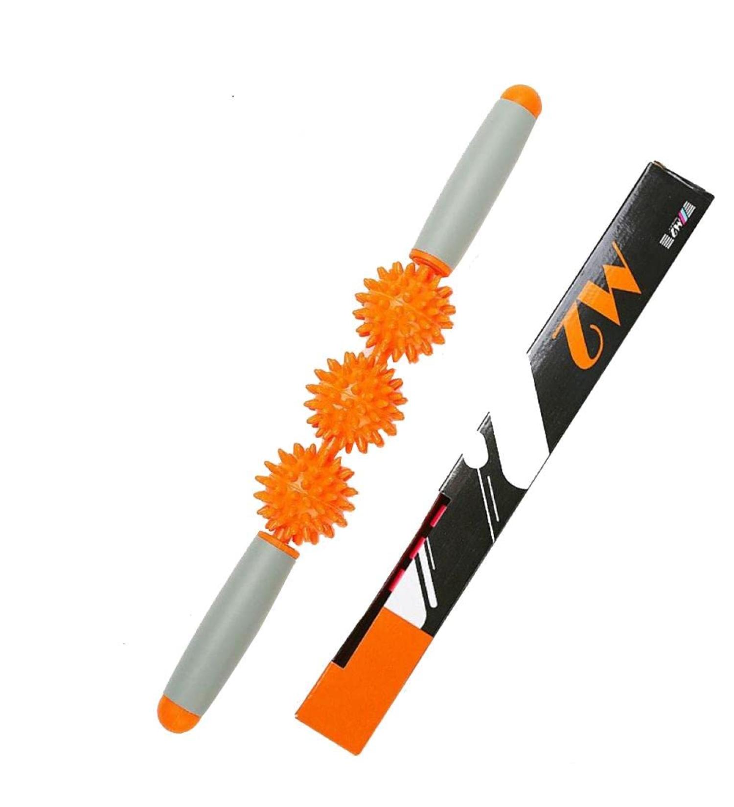 1 Piece 3 Ball Anti-Cellulite Massager Stick - Foam Pipe Massage Roller for Yoga & Home Fitness - Buy Online on GoSupps.com