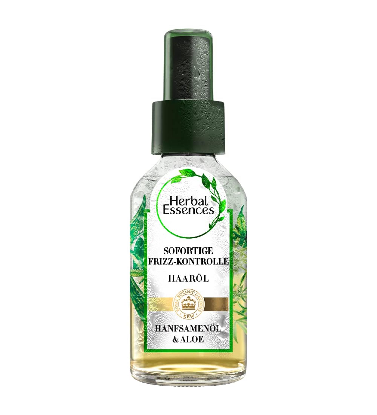 Herbal Essences Pure Renew Frizz Control Hair Oil with Hemp Seed Oil & Aloe Vera | Silicone-Free Hair Care for Dry Hair 100ml - Buy Online on GoSupps.com