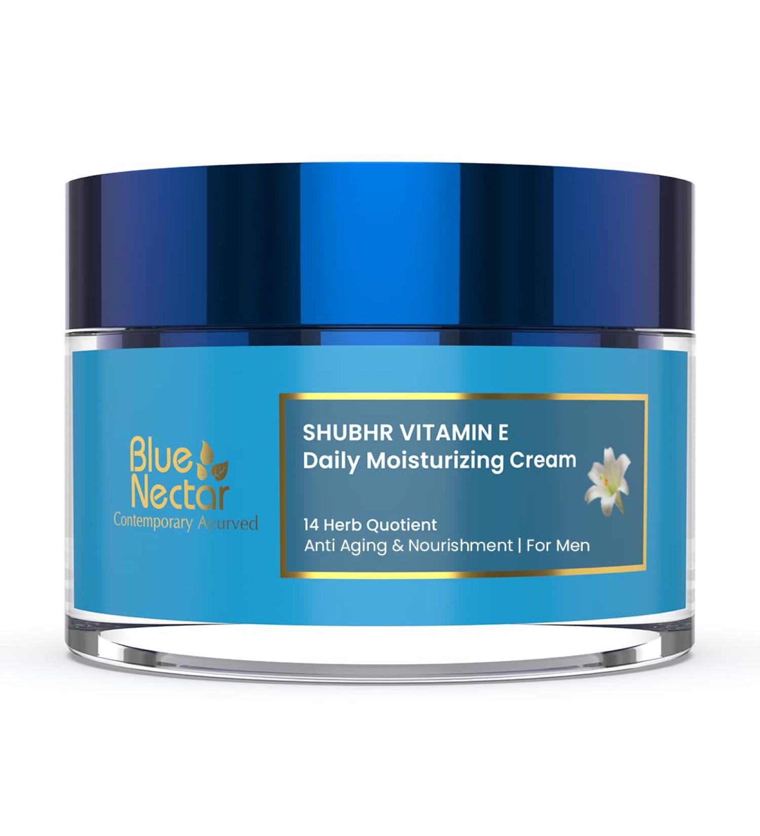 Blue Nectar Men s Face Moisturizer Cream - Plant-Based Vitamin E & C | Anti-Aging Daily Moisturizing with 14 Herbs - 1.7 Oz - Buy Online on GoSupps.com