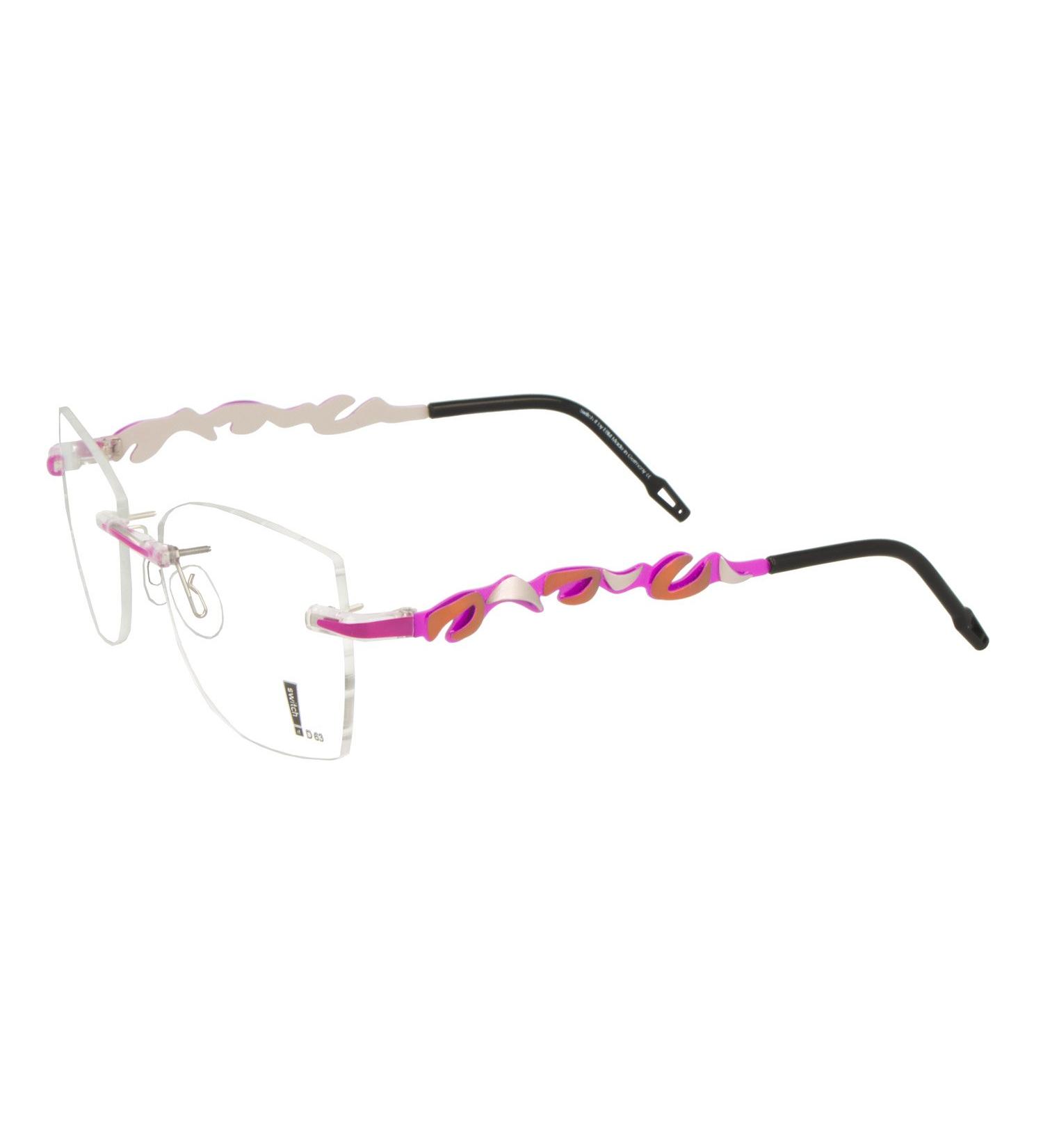 switch it set Combi 3241 interchangeable temples in the color magenta-orange-silver inside silver