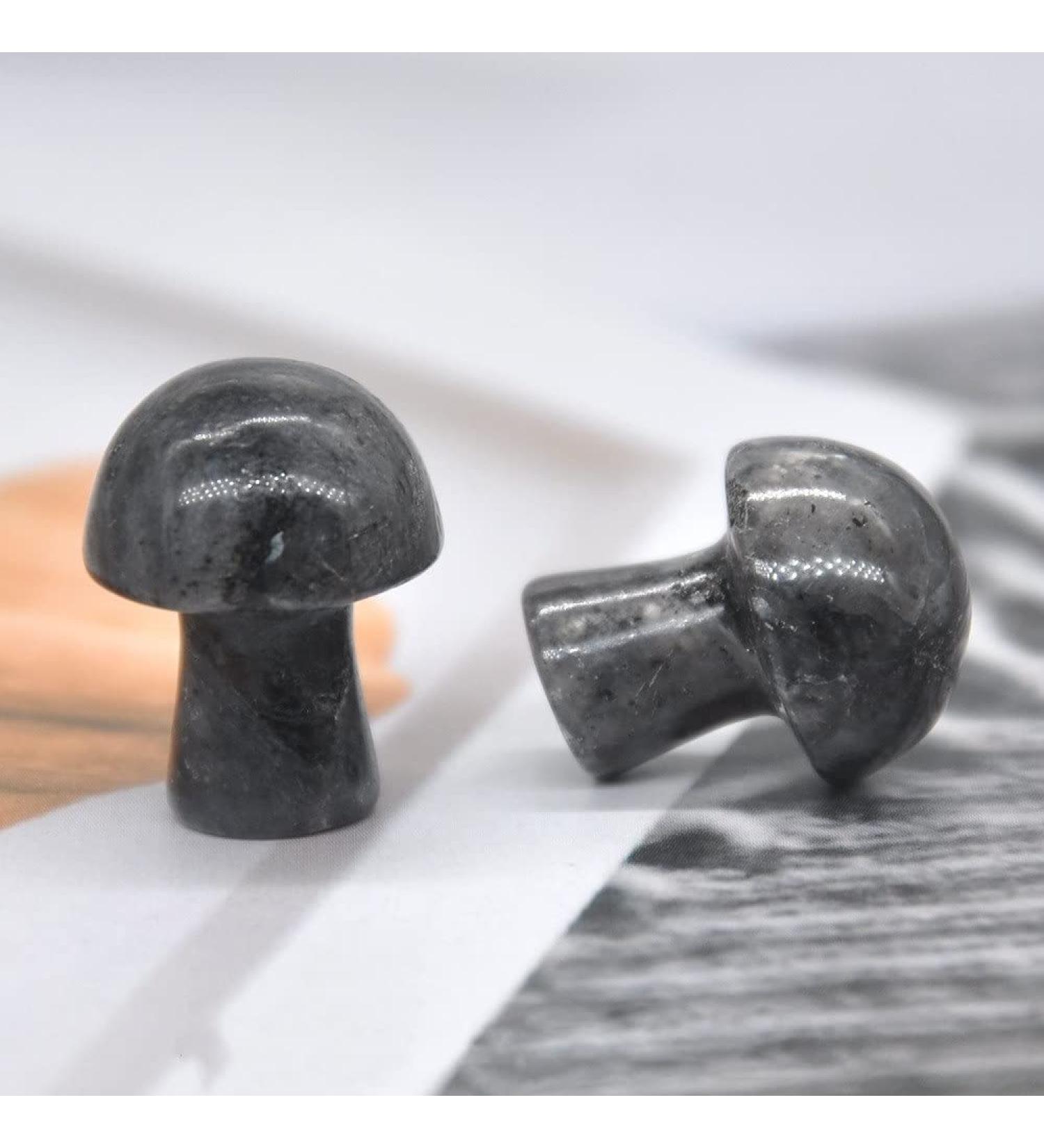 Natural Crystal Rough 0.7" Mini Mushroom Stone Carved Natural Quartz Crystal Statue Decor Gift - Buy Online on GoSupps.com