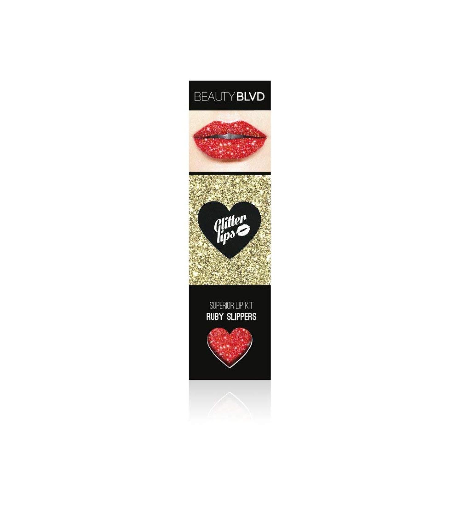 BEAUTYBLVD Glitter Lips Kit - Ruby Slippers | Waterproof, Smudge Proof, Long Lasting | Cruelty Free - Buy Online on GoSupps.com