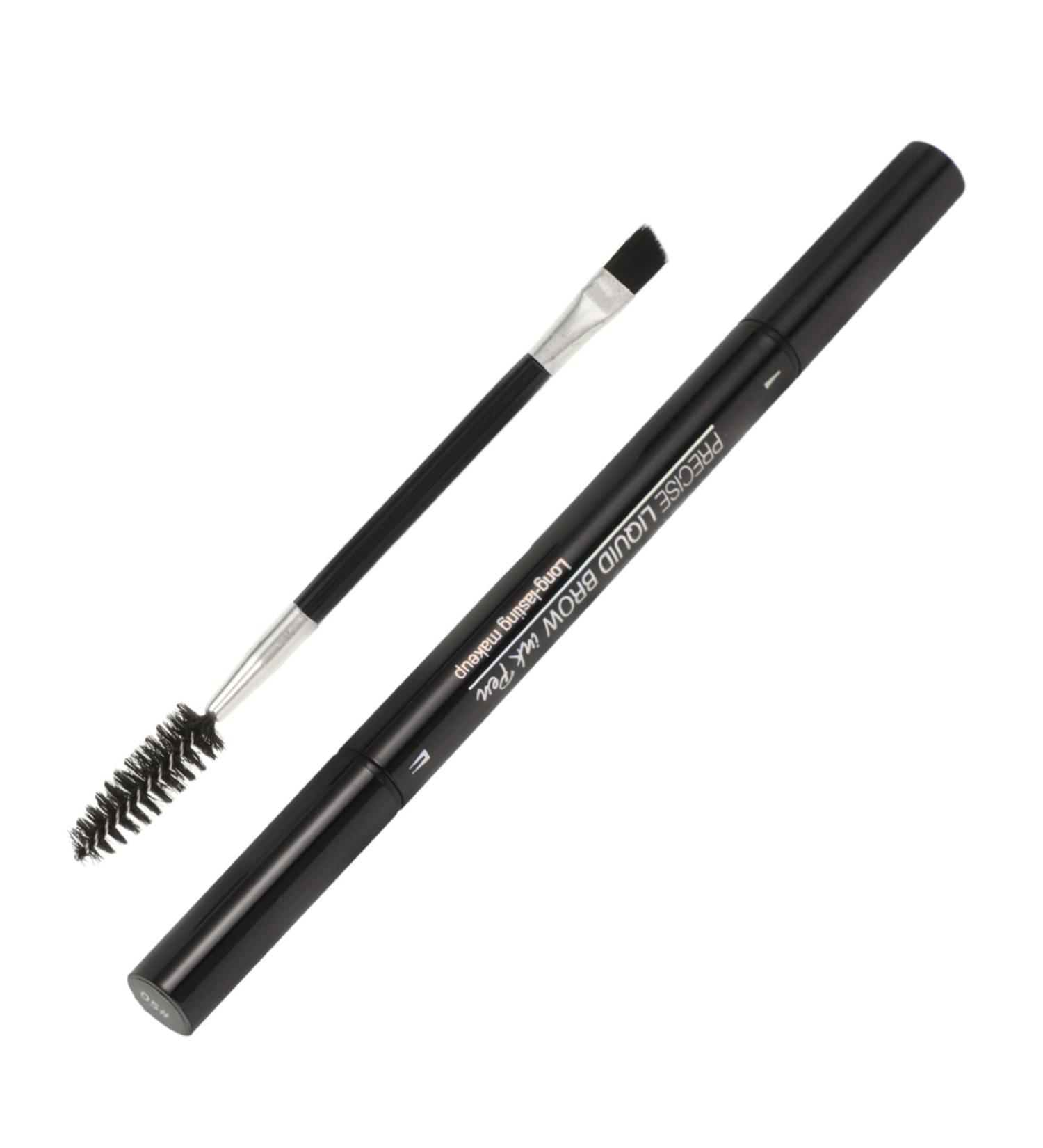 minkissy 2in1 Eyebrow Pencil Liquid Long Lasting Natural Eyebrows Fine Brush Tip Makeup For Women Sweat Brow Liner Eyebrow Gel Pen Black - Buy Online on GoSupps.com