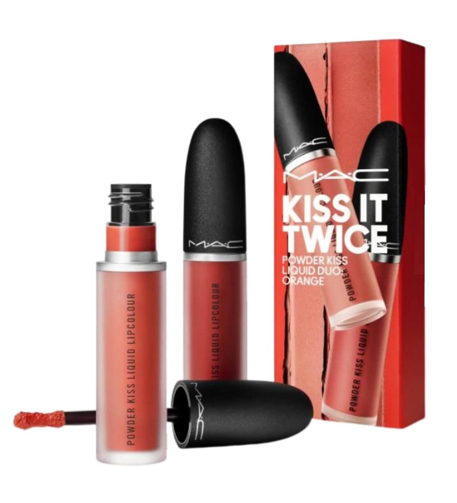 MAC Kiss It Twice Powder Kiss Liquid Duo - Orange | Shop Internationally for Best Beauty Deals - Buy Online on GoSupps.com