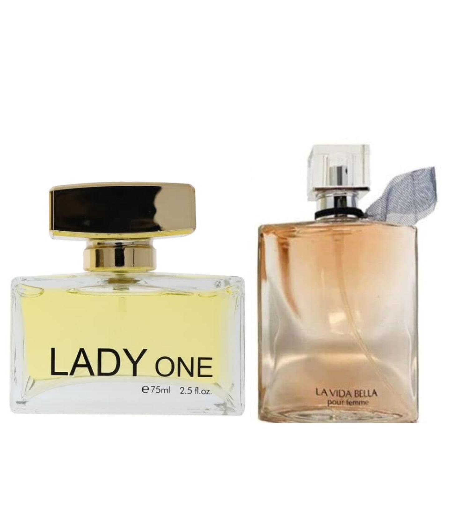 TWISHA La Vida Bella Pour Femme for Women Eau de Parfum 3.4oz/100ml (Inspired by La bella) and Lady One Perfume for Women 2.5oz/75ml (Inspired by The One) Eau de Parfum Natural Spray (Pack of 2) - Buy Online on GoSupps.com