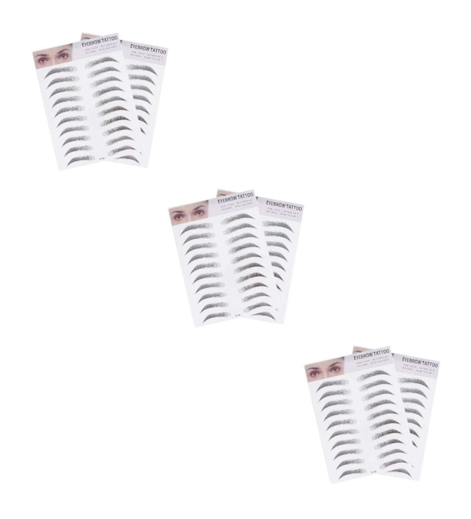 FOMIYES 6 Pcs 3d Eyebrow Stickers Natural Eyebrow Sticker Eyebrow Transfer Stickers Template Water Proof 6d - Buy Online on GoSupps.com