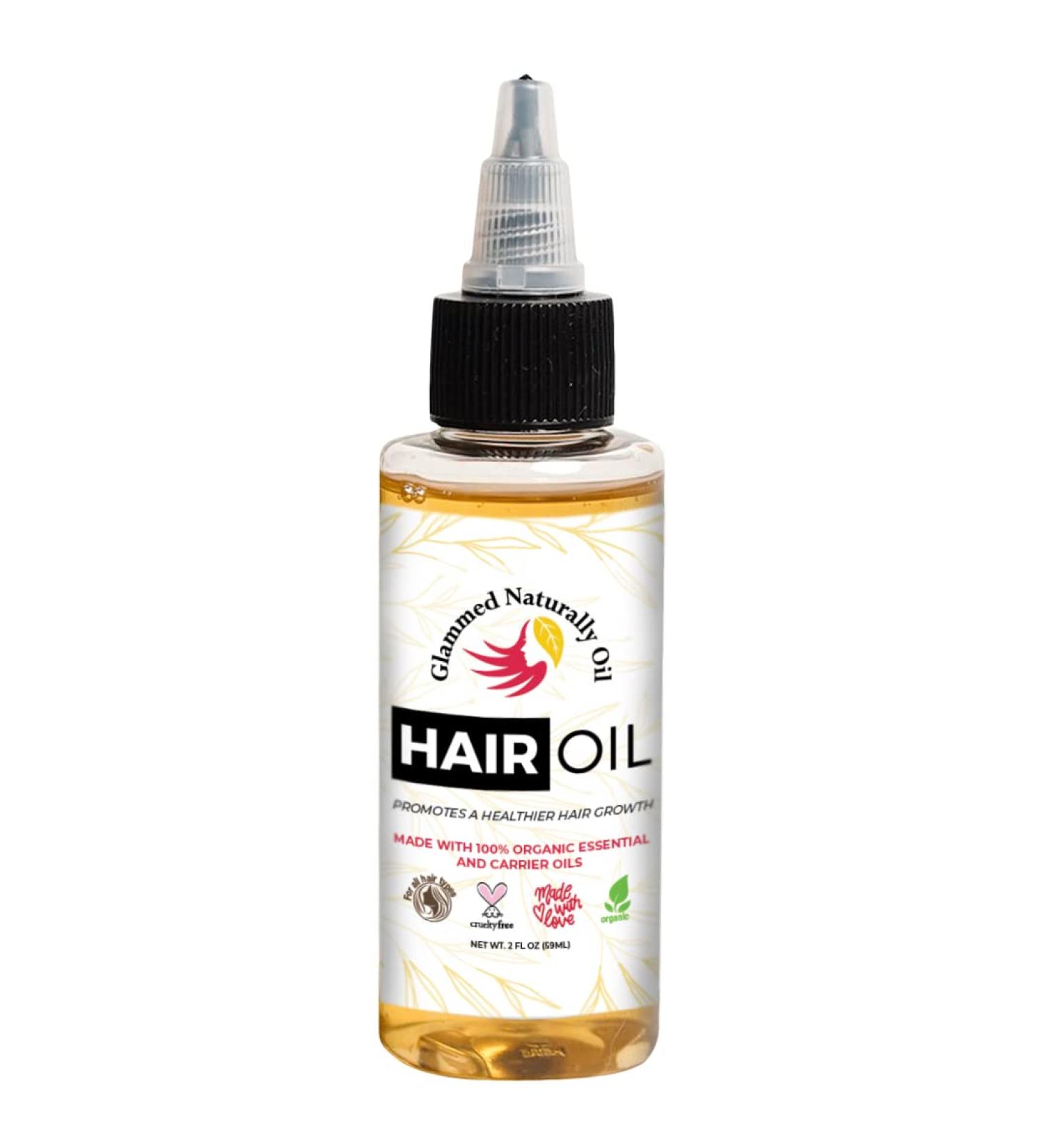 Glammed Naturally Hair Growth Oil - 100% Natural 2oz for Kids, Teen, Adult - Buy Online on GoSupps.com