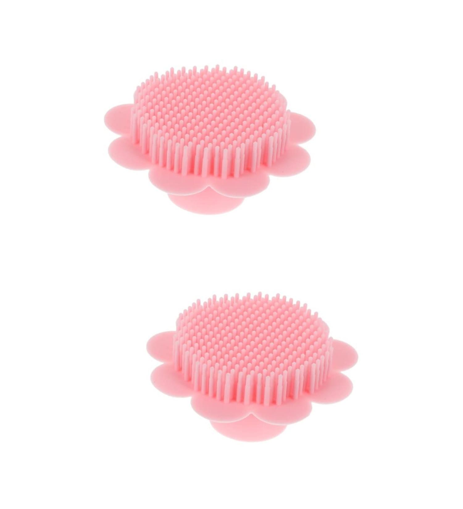 Healeved Silicone Shampoo Brush Set - Pink Scalp Scrubber & Massage Tool for Infants and Babies - 2 Pack - Buy Online on GoSupps.com