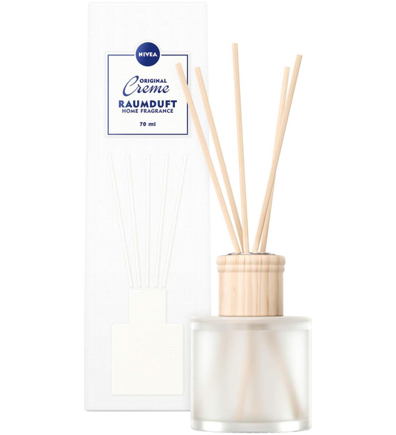 NIVEA Original Creme Room Fragrance Sticks - 70ml Frosted Glass | Delicate Scented Home Aroma - Buy Online on GoSupps.com