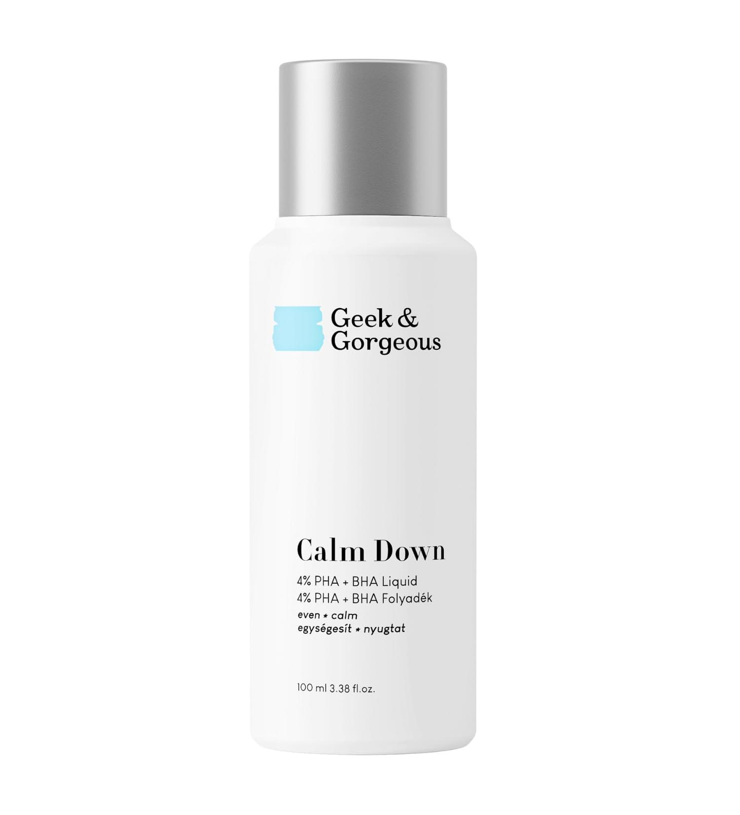 Geek & Gorgeous Calm Down 4% PHA + BHA Liquid 100ML - Buy Online on GoSupps.com