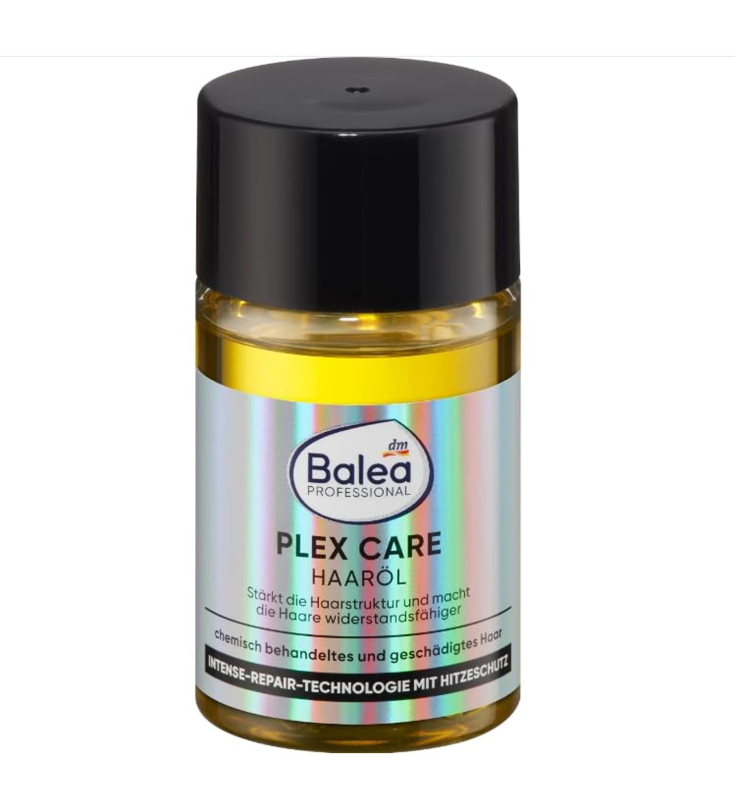 Balea Plex Care Hair Oil - 50 ml - Intense Repair Technology with heat protection - Seals protects and regenerates damaged and frayed hair