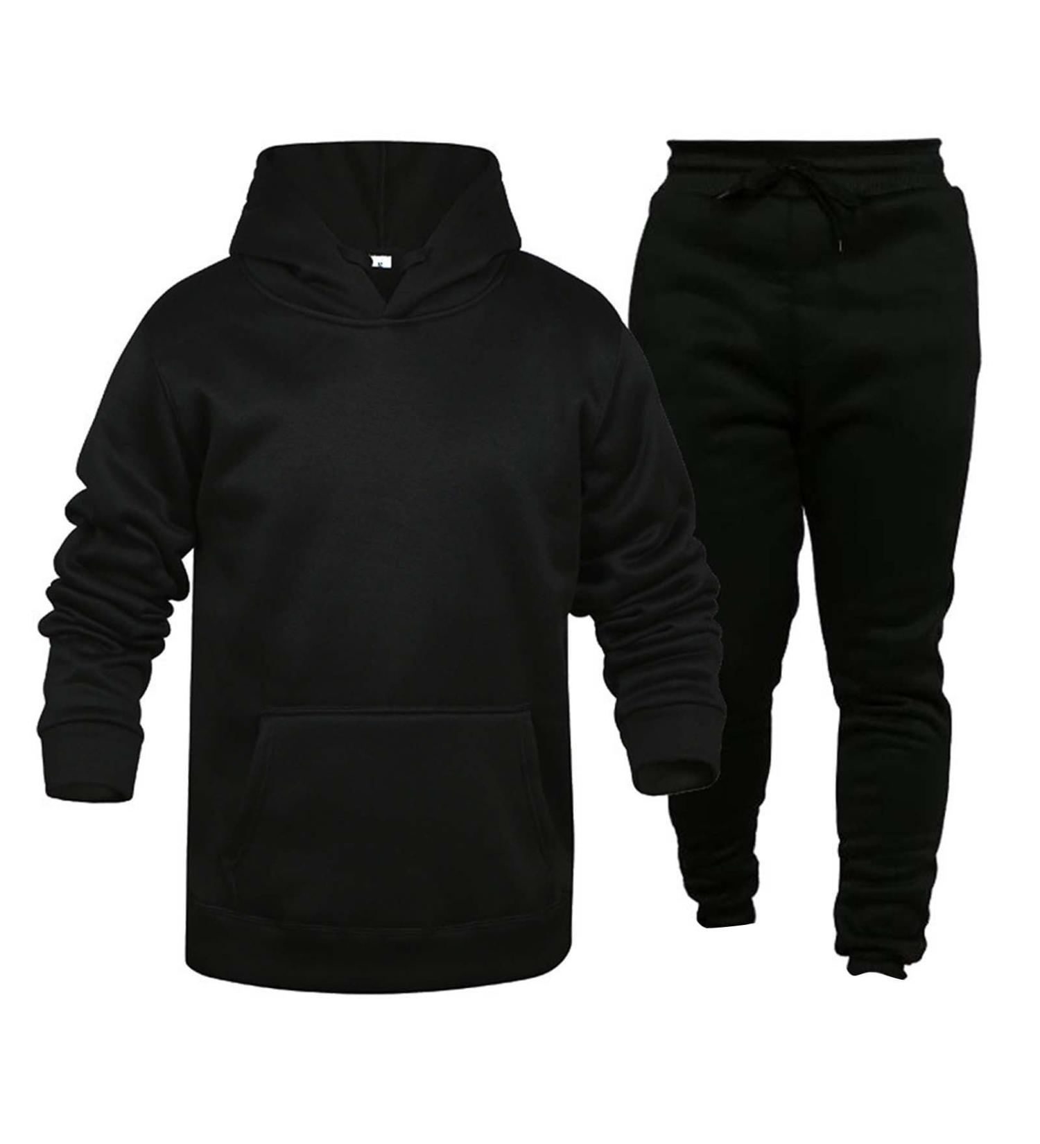 Shop Hanxiulin Men's Jogging Suit - Fashionable Fitness Clothing Set | XXL Black Sports Jacket & Pants - Buy Online on GoSupps.com