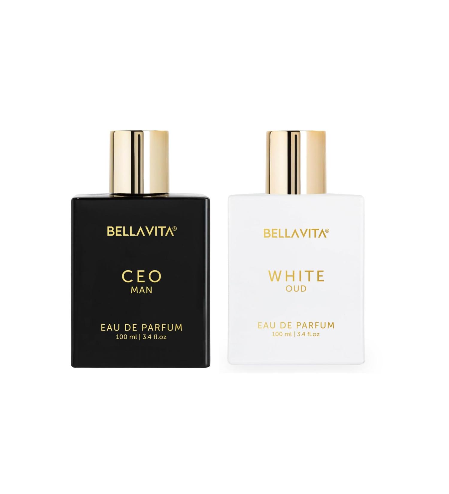 BellaVita Luxury CEO Man & White Oud Perfume Combo | Unisex Long-Lasting Fragrances with Citrus Lavender Tonka Agarwood Vanilla & Amber | Vegan & Cruelty-Free | Gift Set for Men & Women - Buy Online on GoSupps.com