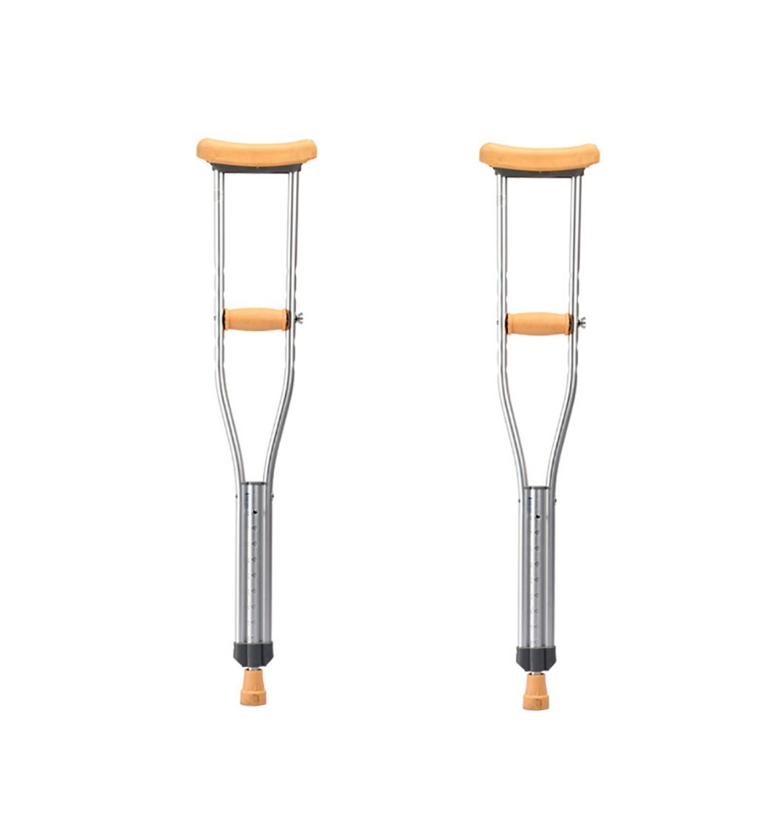 LINYUES Crutches for Adults Underarm Handicapped Crutches/Canes for Disabled Persons with Free Retractable Aluminum Walkers Adjustable Range 90-150 Cm Great for Travel or Work Dubbel -2 - Buy Online on GoSupps.com