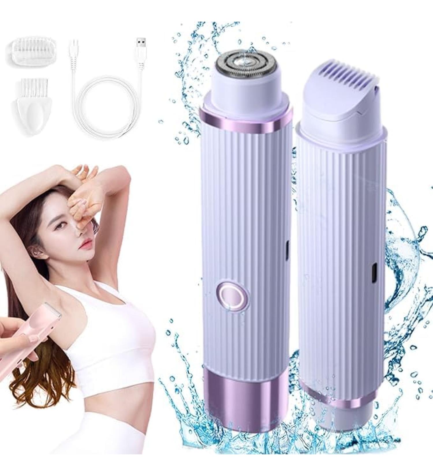 Duskofficial Razor Duskofficial The Glide Pro 3.0 Premium Shaver Double Head Wet Dry Razors Ipx7 Waterproof and Rechargeable Painless Hair Removal Electric Waterproof Shaver for Women (Blue) - Buy Online on GoSupps.com