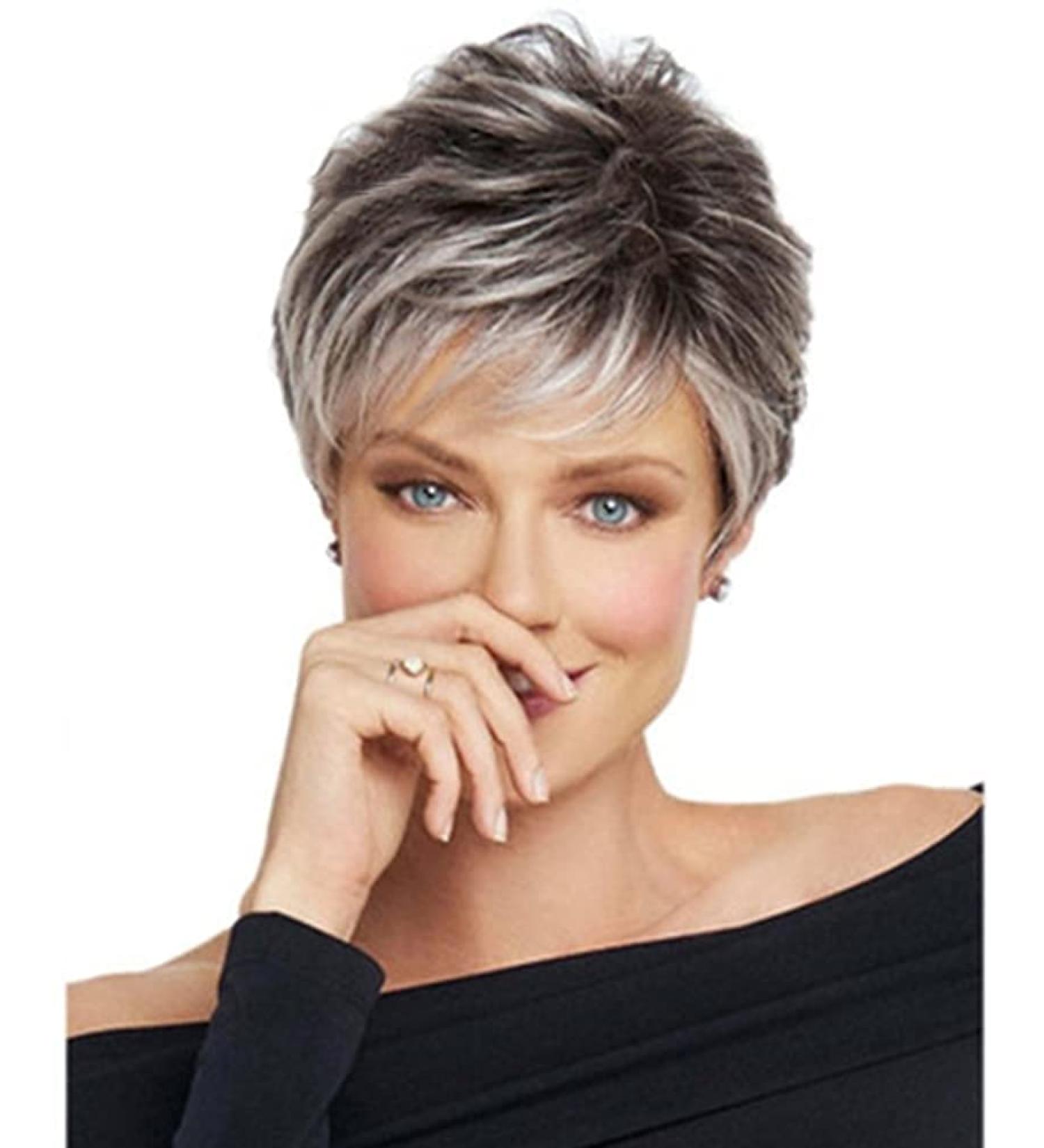 WWWIG Afro Grey Curly Wig for Women | Short Silver Kinky 100% Heat Resistant Synthetic Fiber - Lightweight 11.4 | Buy Now! - Buy Online on GoSupps.com