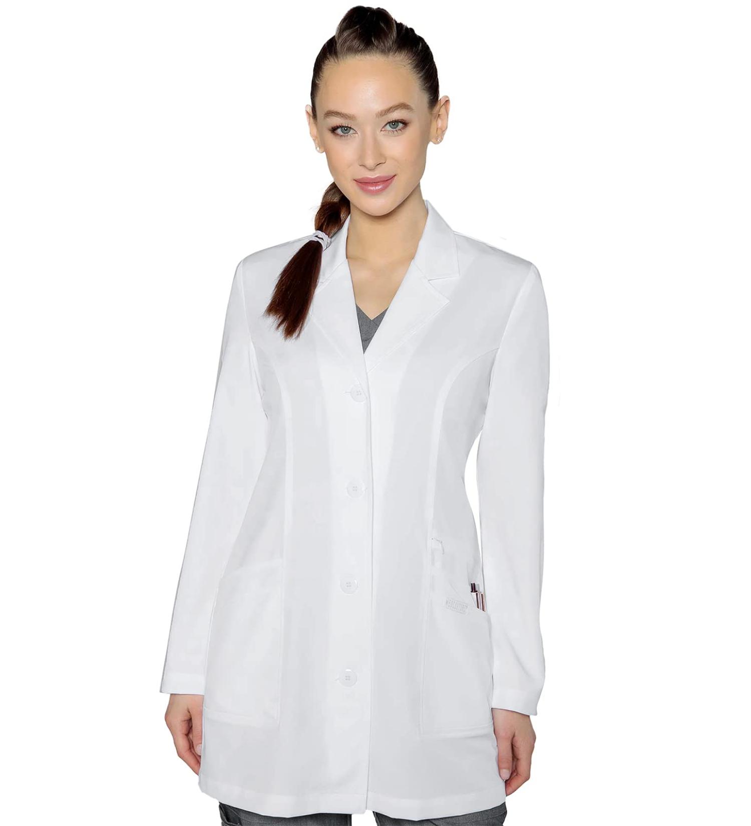 Med Couture Women's White Lab Coat - Size Small | Stylish & Functional - Buy Online on GoSupps.com