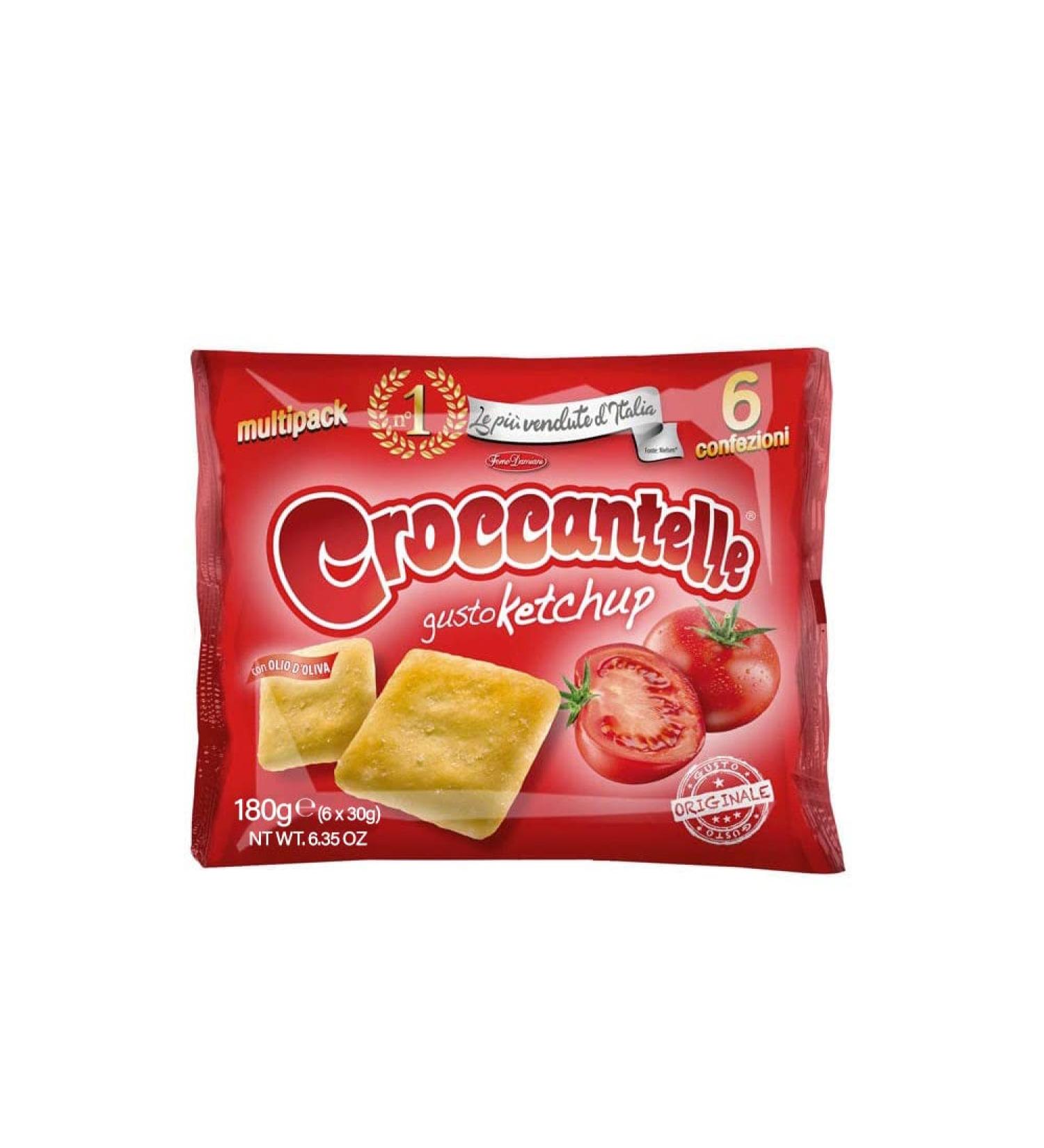 12x Croccantelle Gusto Ketchup multipack 210 g 6 envelopes crispy snack