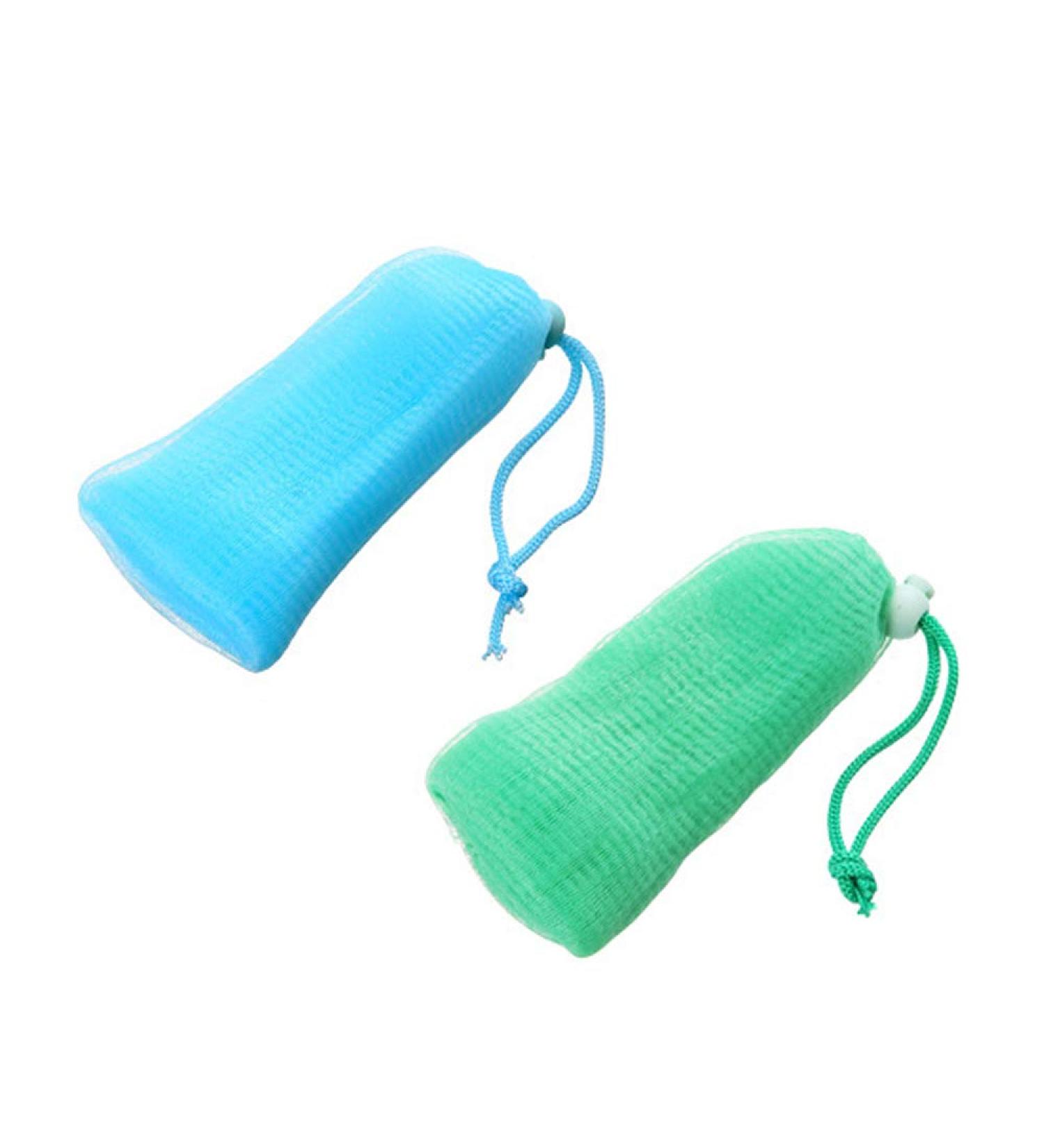 2pcs Exfoliating Mesh Bag for Body & Facial Cleansing | Foam Net Scrubber - International Shipping Available - Buy Online on GoSupps.com