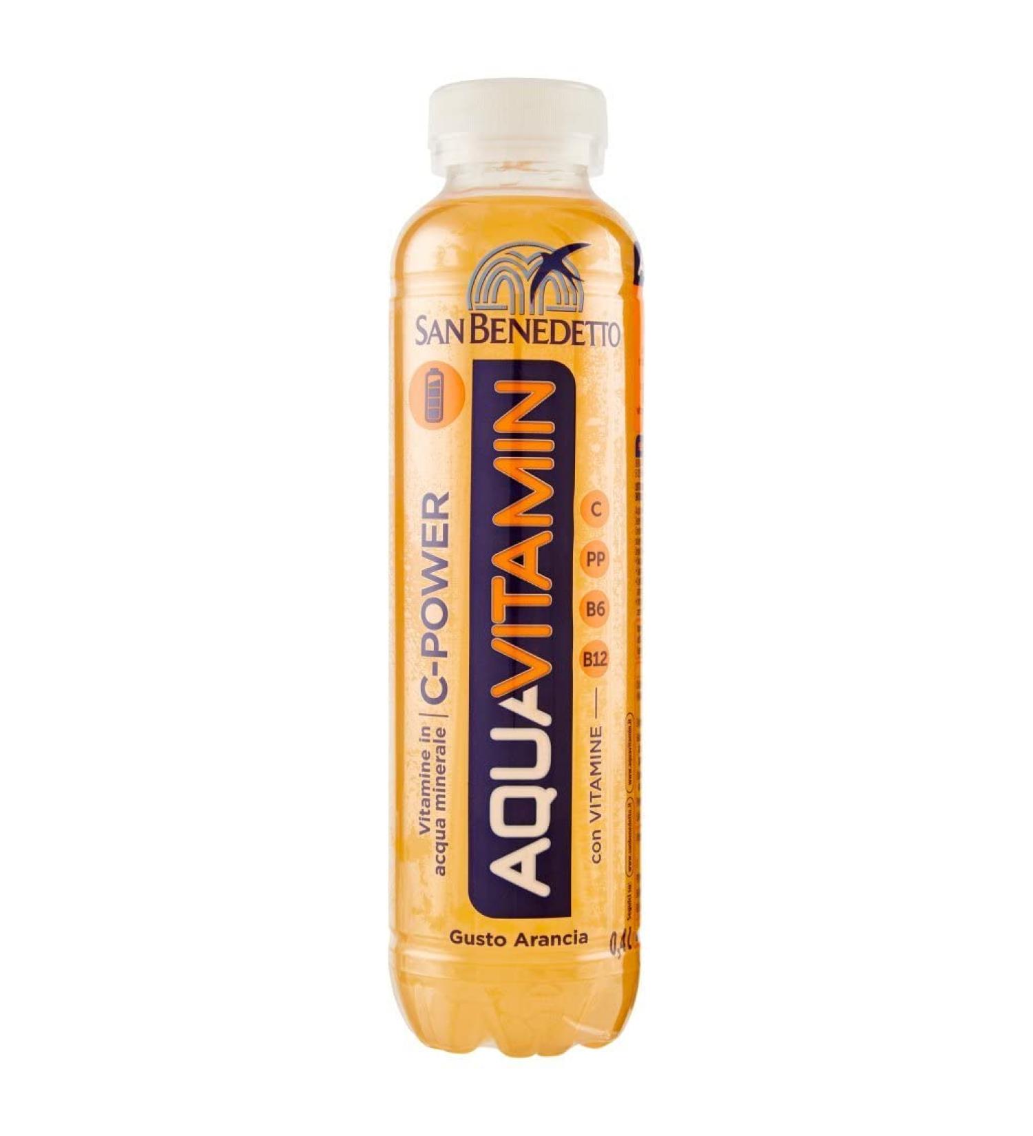 San Benedetto Aquavitamine C-Power Lot of 12 bottles of water in PET orange 40 cl - Buy Online on GoSupps.com