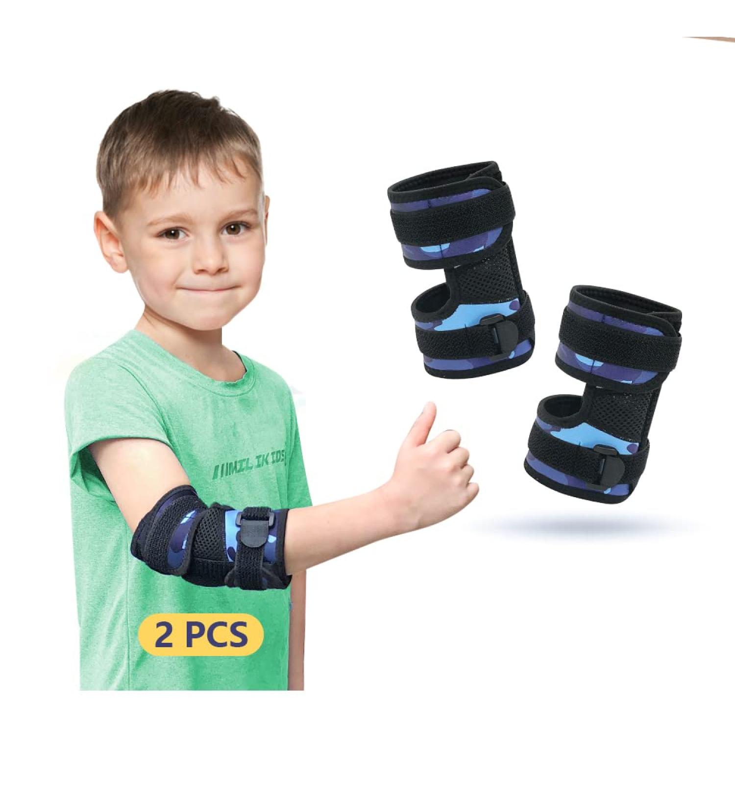 Thumb Sucking & Nail Biting Prevention Guard for Kids - Elbow Immobilizer Brace (2PCS) Blue - Buy Online on GoSupps.com
