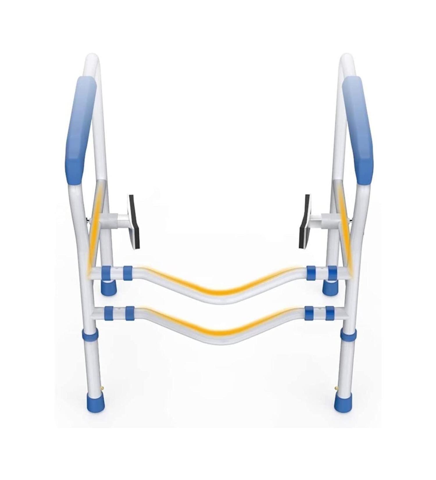 ABXTAO Bathroom Grab Bars Toilet Safety Rails Adjustable Surround Frame with Anti-Slip Arms for Assist Elderly Seat Support Bath Shower Grab Bars Blue - Buy Online on GoSupps.com