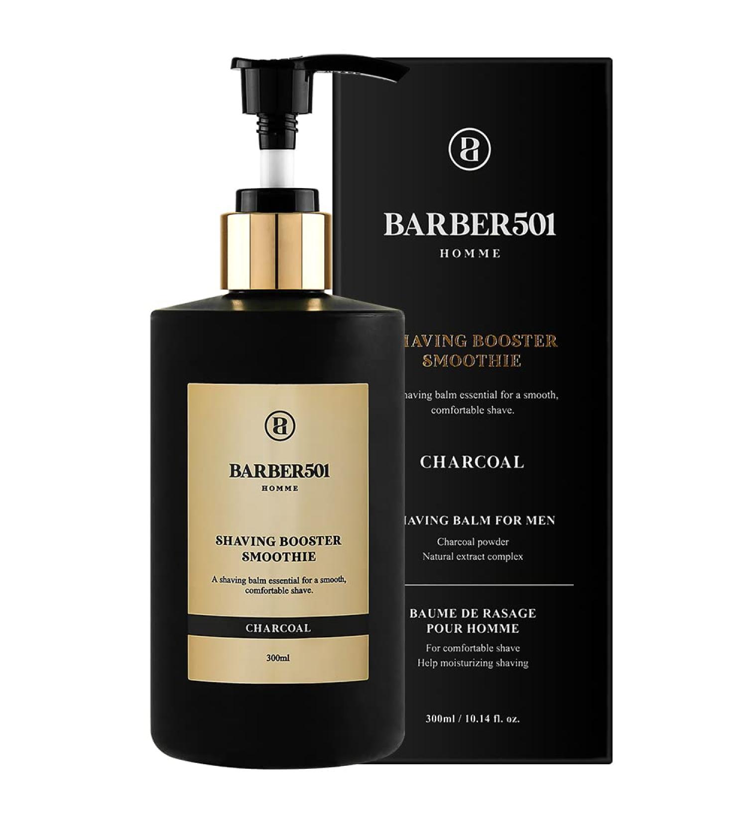 Sensitive Shave Gel for Men | BARBER501 Natural Shaving Cream - Hypoallergenic Razor Burn Relief Charcoal - 10 Fl Oz - Buy Online on GoSupps.com