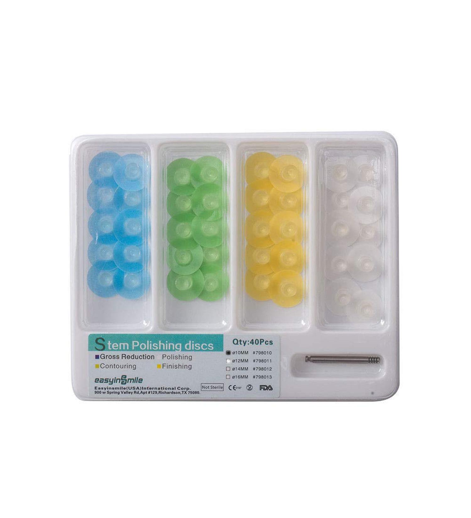 Easyinsmile 40 Dental Composite Finishing Polishing Disc Universal Kit - Metal Bush (10mm-1) - Buy Online on GoSupps.com