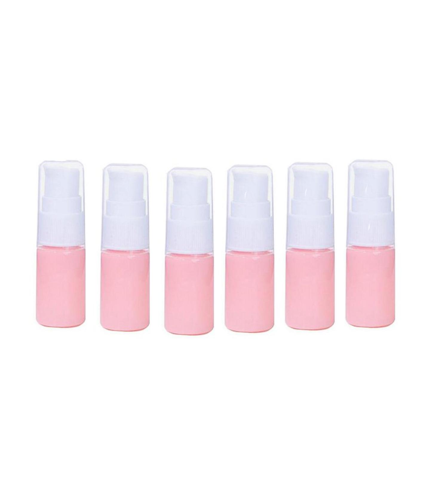 erioctry 10ML Portable Empty Refillable Bottle Cream Shampoo Lotion Treatment Pump Bottle with Cap Travel Bottles Toiletries Liquid Container for Cosmetic Make-up Pack of 6 (Pink) - Buy Online on GoSupps.com