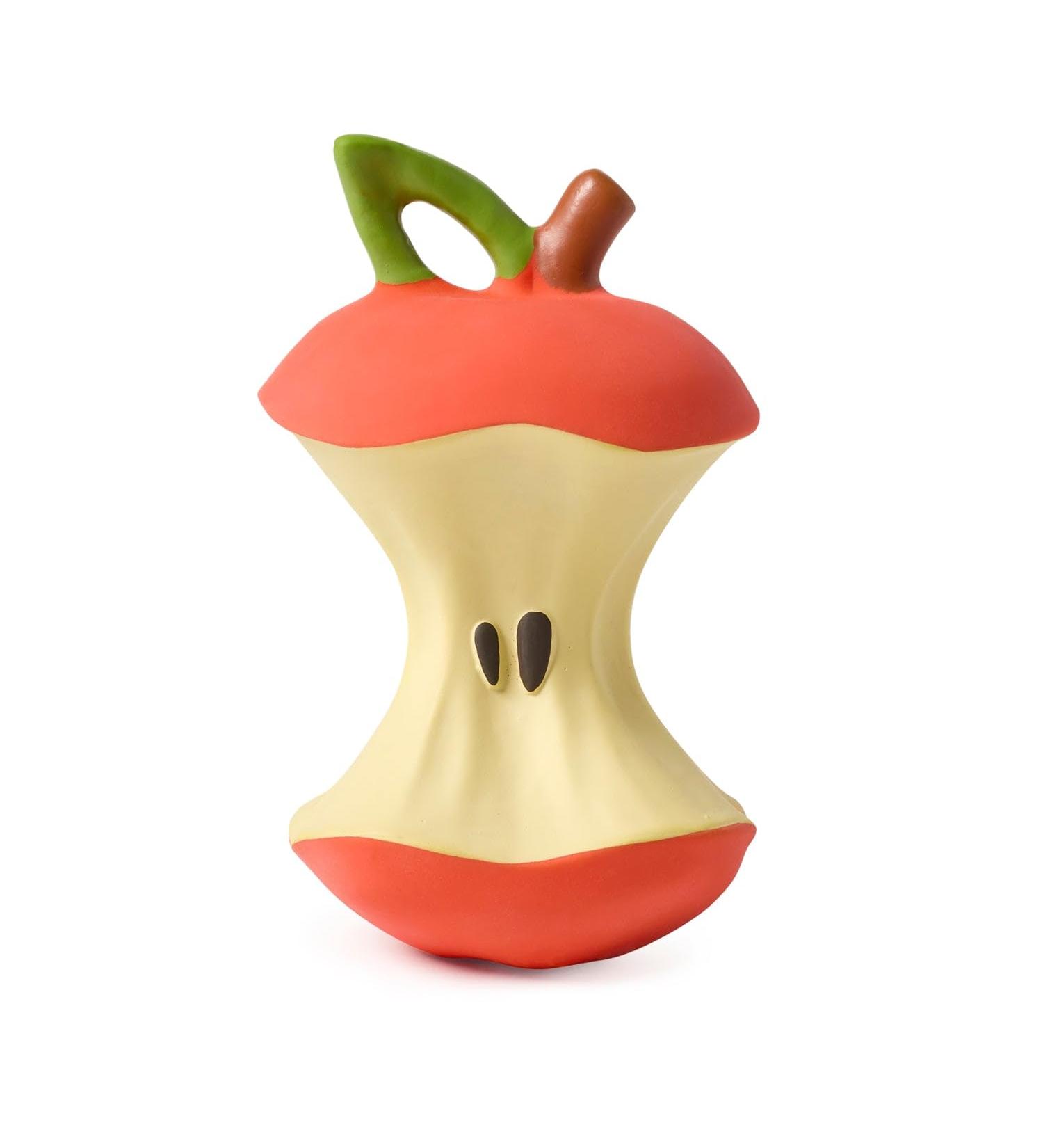 Oli & Carol Pepa the Apple Baby Teething Ring - Natural Rubber Red Teether for Infants | Shop Internationally - Buy Online on GoSupps.com