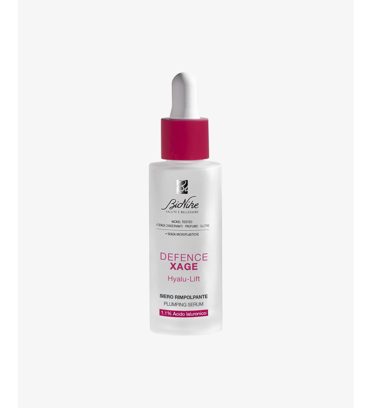 BioNike Defence XAGE Hyalu-Lift Plumping and Anti-Wrinkle Face Serum with Hydrating Hyaluronic Acid Gives Tone Volume and Firmness to the Face Fast-Absorbing Gel Texture 30 ml - Buy Online on GoSupps.com