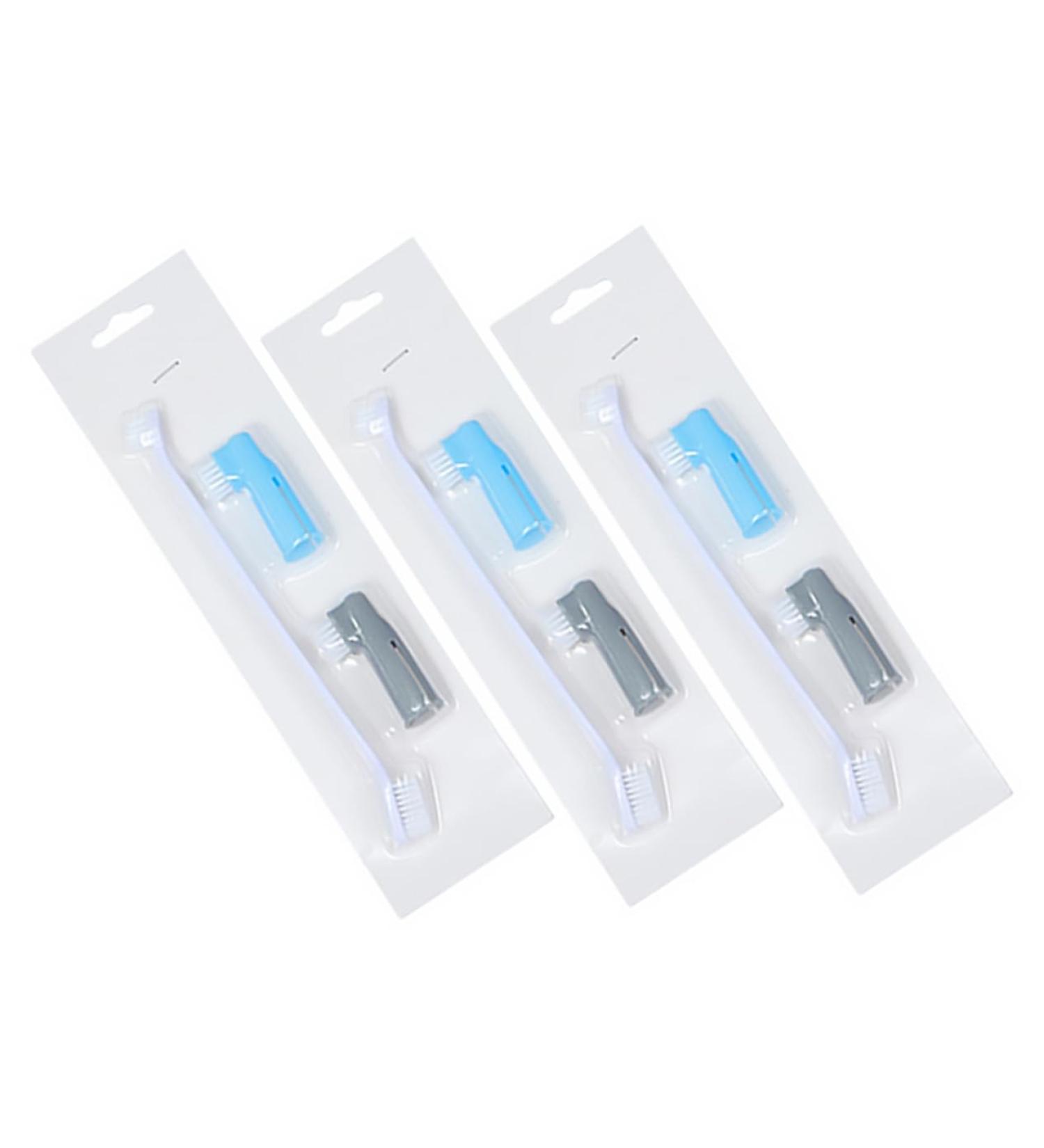 Didiseaon 3pcs Pet Toothbrush Dog Dental Nursing Supplies Cat Dental Care Dog Oral Toothbrush Toothpaste Clean - Buy Online on GoSupps.com
